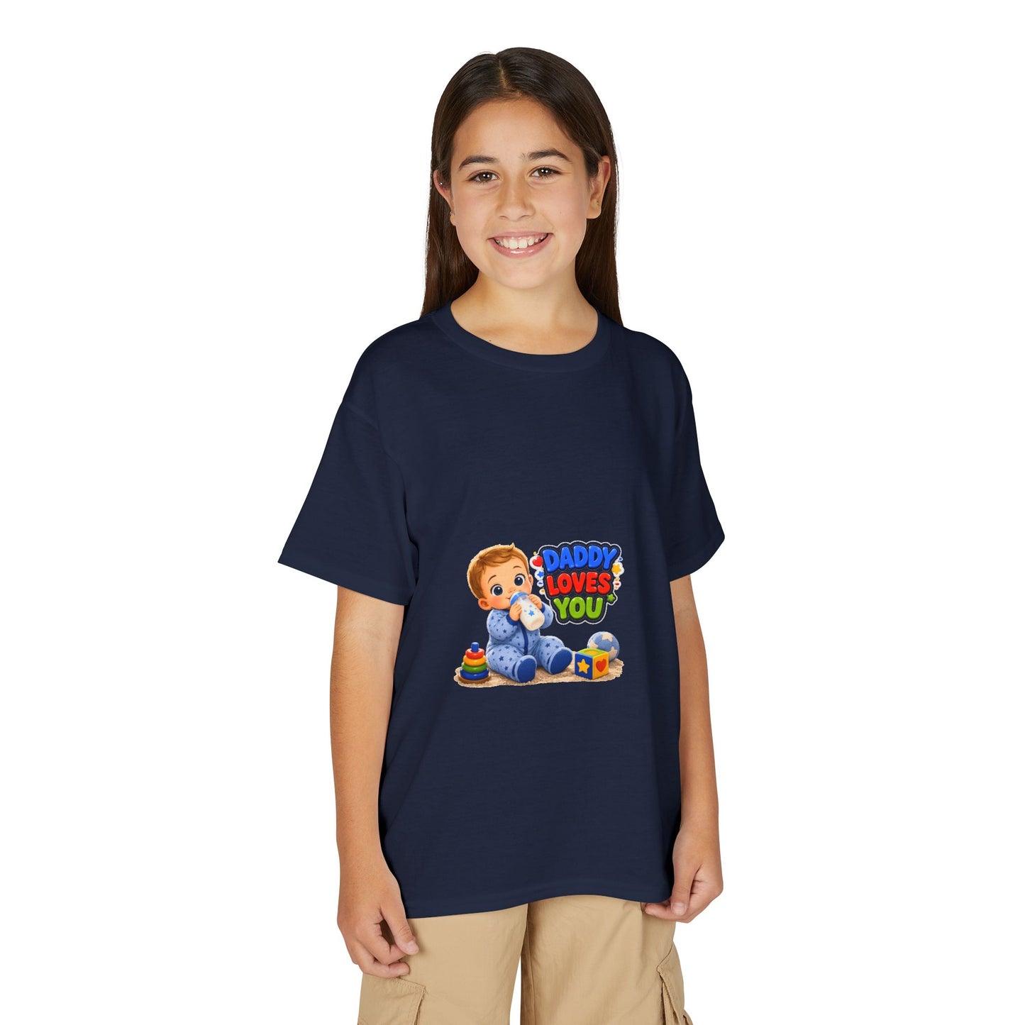 Daddy Loves You Youth T‑Shirt — Cute Baby & Toys Graphic