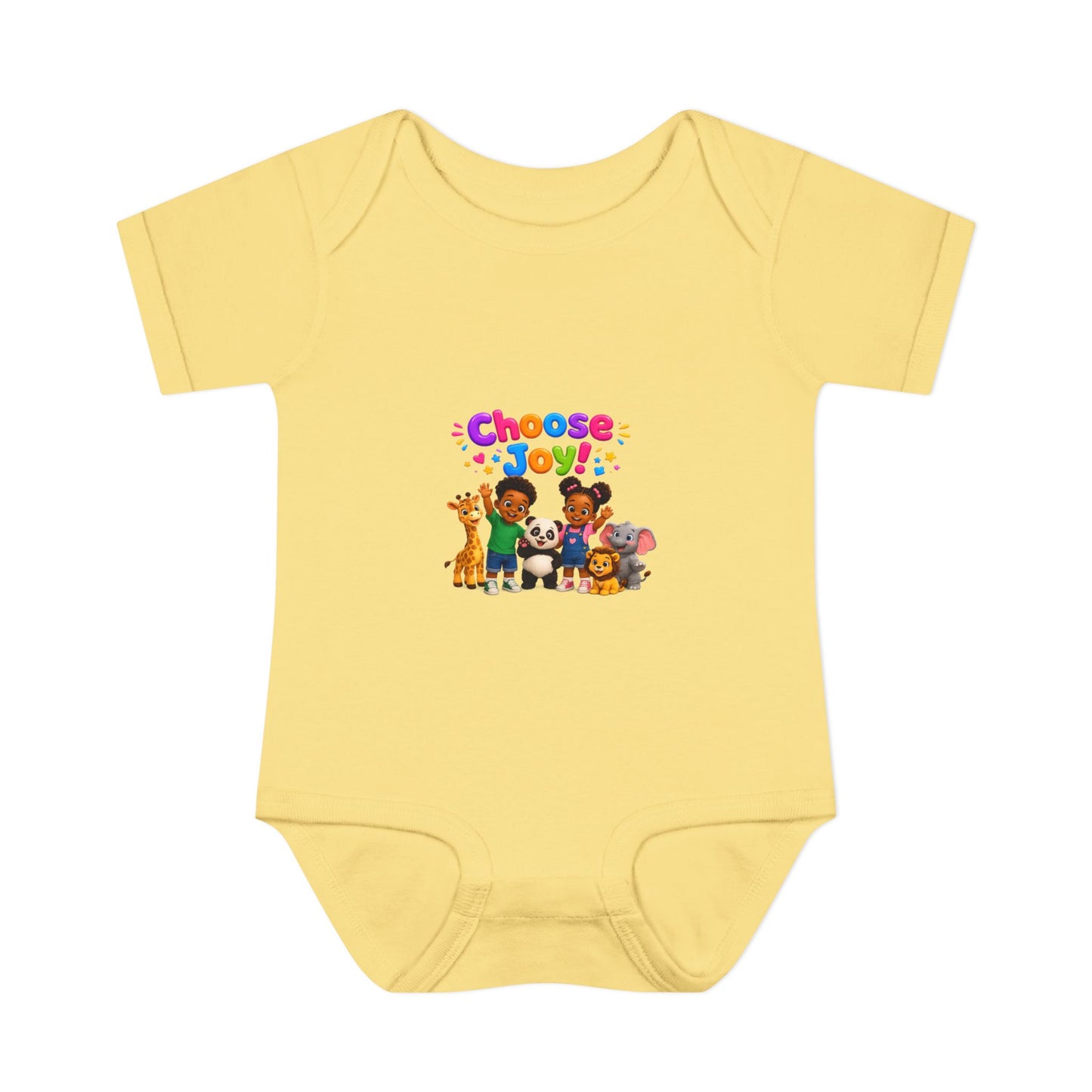 Choose Joy! Baby Bodysuit — Cute Animal Crew Infant Onesie