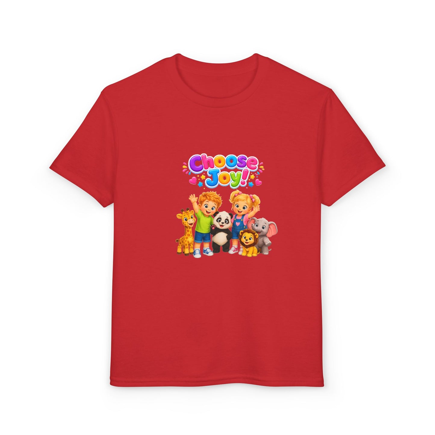 Kids T-Shirt — "Choose Joy" Cute Animal Friends Graphic