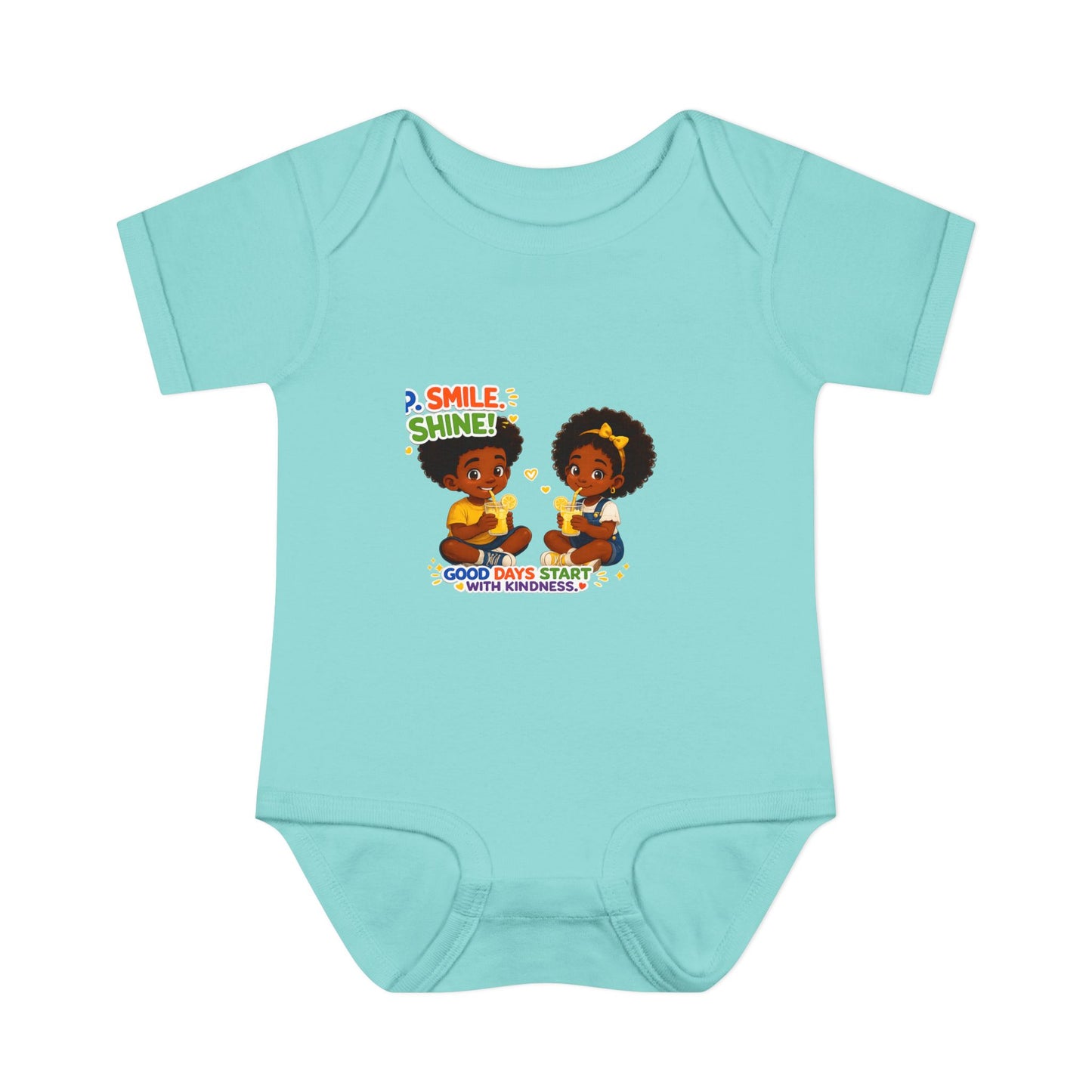 Infant Bodysuit — 'Smile Shine' Cute Baby Onesie with Positive Message