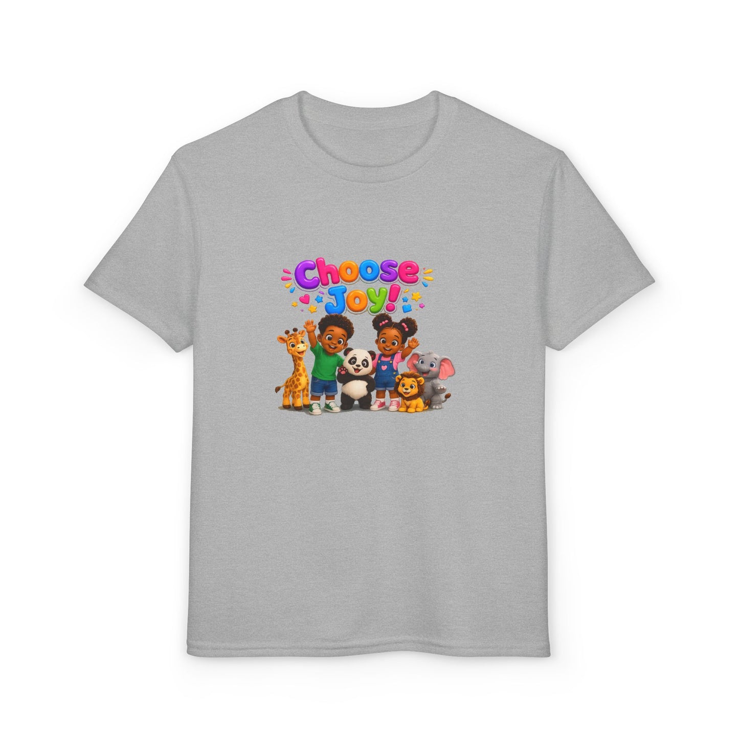 Kids T-Shirt — "Choose Joy" Cute Animal Friends Graphic Tee