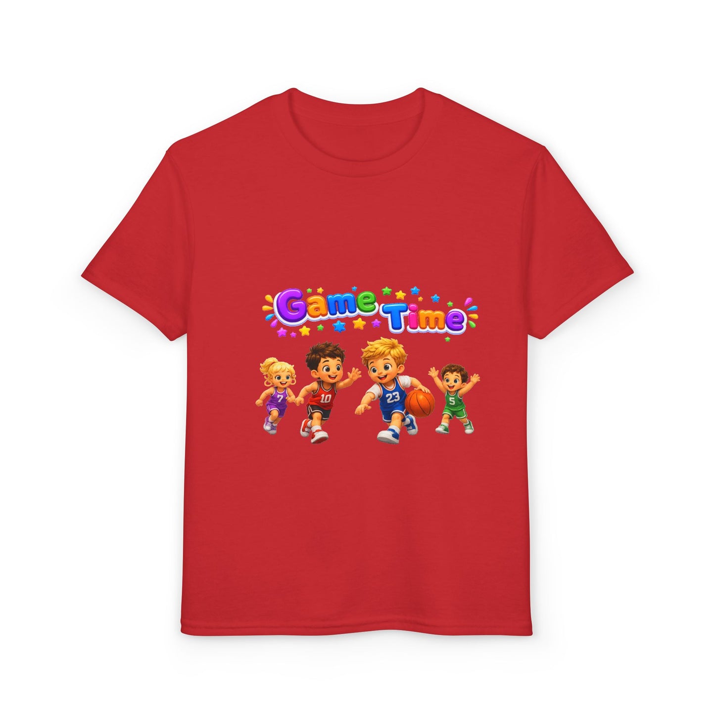 Kids T-Shirt — "Game Time" Playful Sports Graphic Tee for Boys & Girls