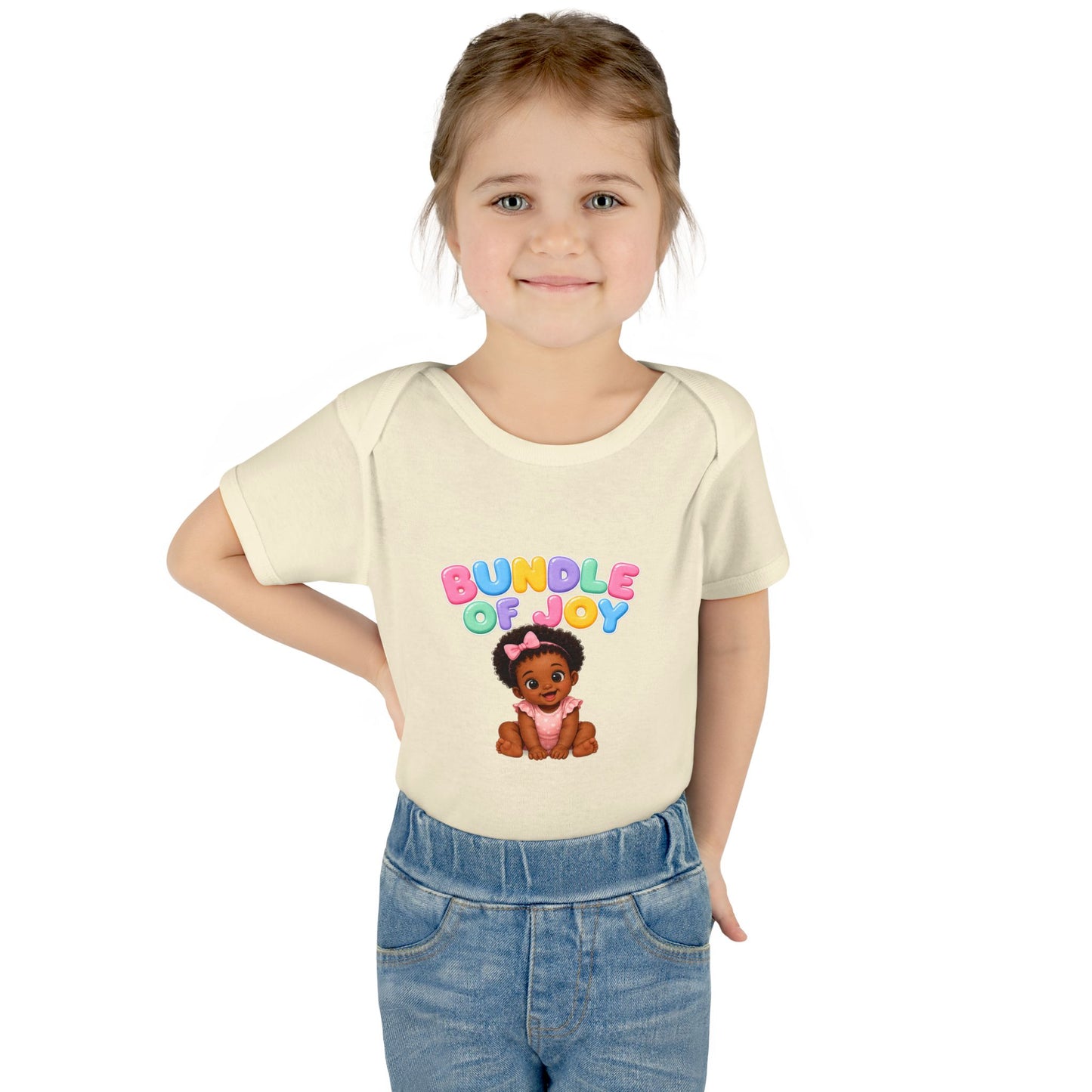 Baby Bodysuit - "Bundle of Joy" Cute African American Baby Graphic