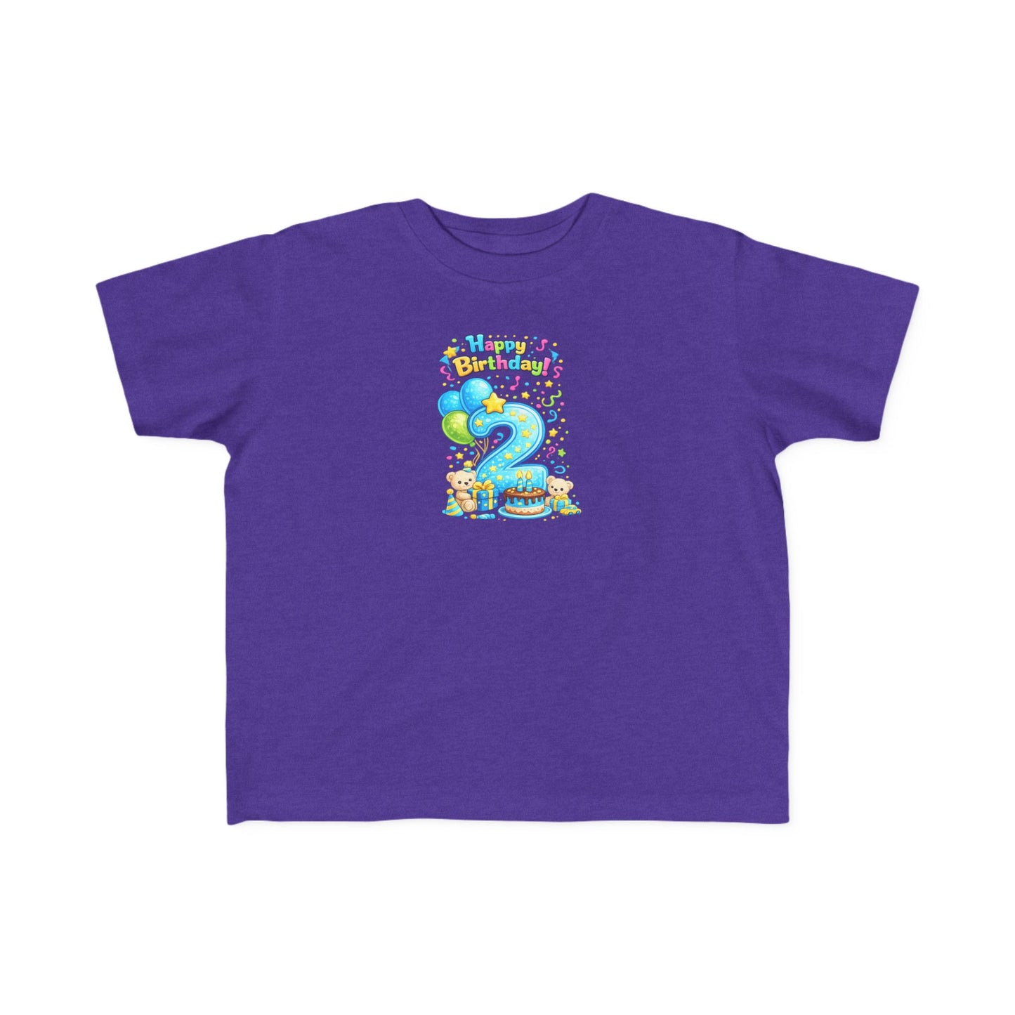 Toddler 2nd Birthday Tee — "Happy Birthday