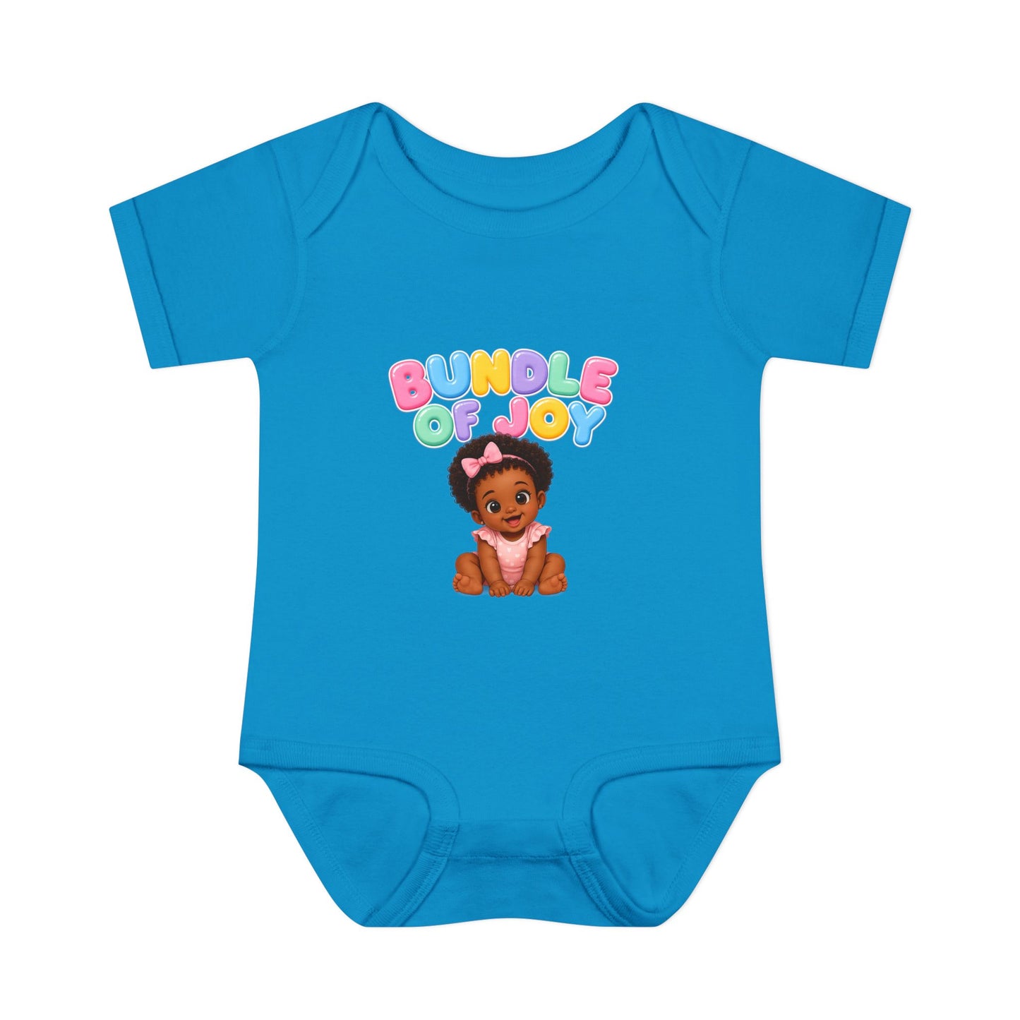 Baby Bodysuit - "Bundle of Joy" Cute African American Baby Graphic