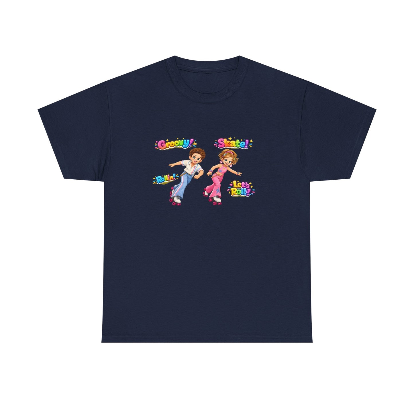 Kids Dance Party T-Shirt — "Groovy! Shake!" Retro Cartoon Kids Tee