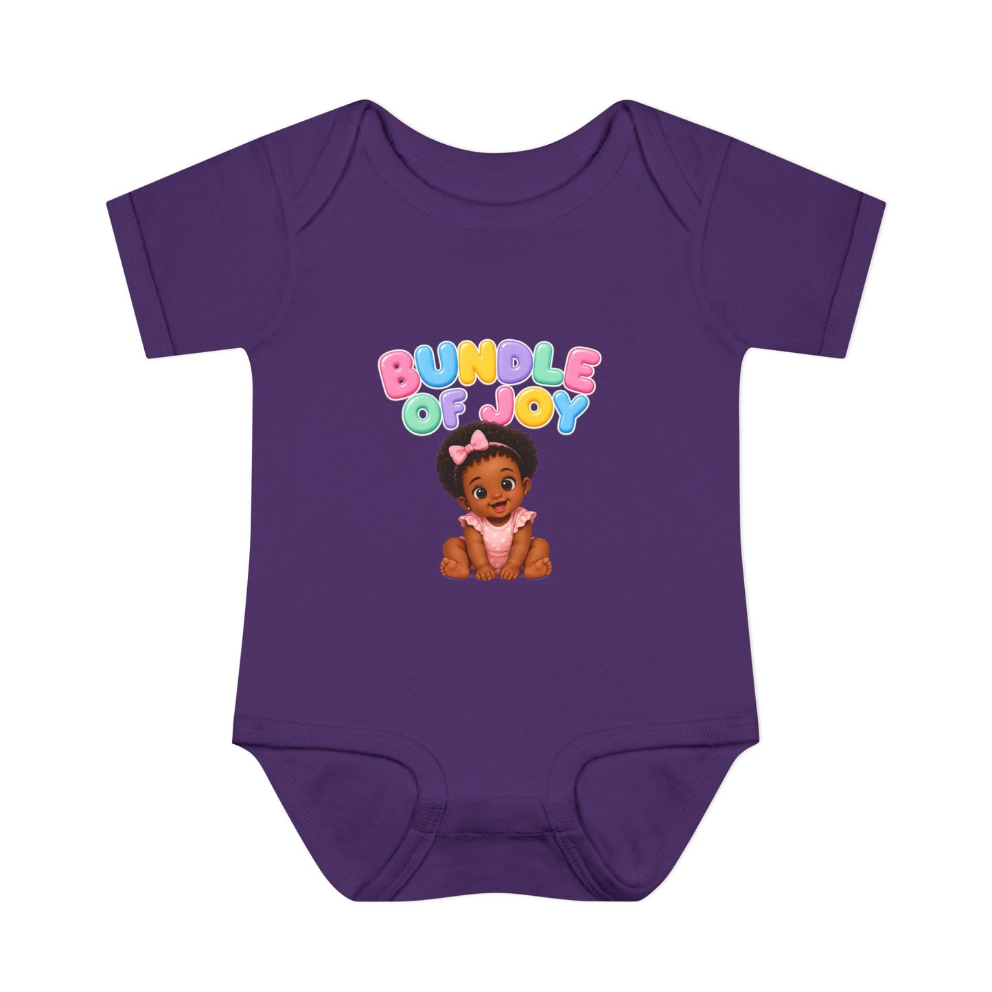 Baby Bodysuit - "Bundle of Joy" Cute African American Baby Graphic