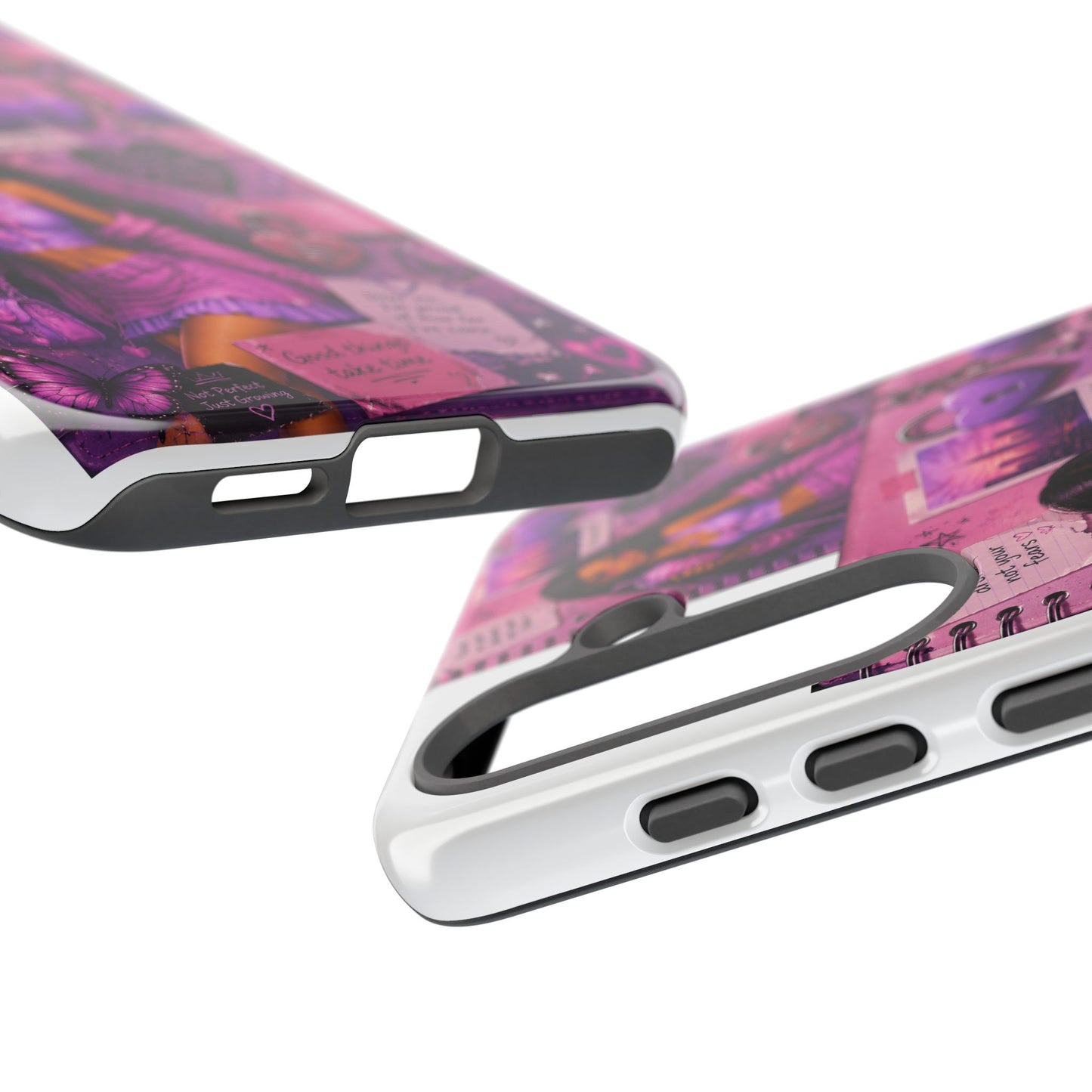 Purple Aesthetic Phone Case — Girl Collage 'Choose Yourself' Design