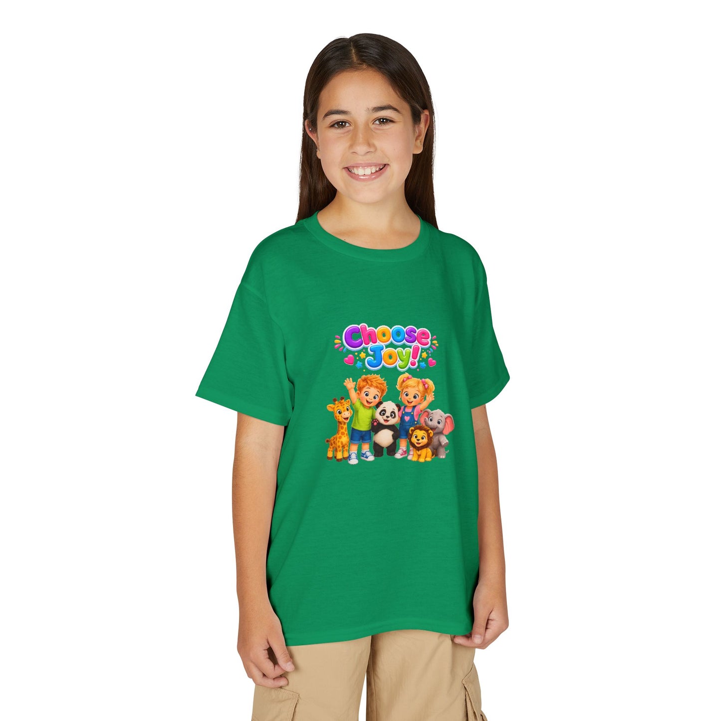 Kids T-Shirt — "Choose Joy" Cute Animal Friends Graphic