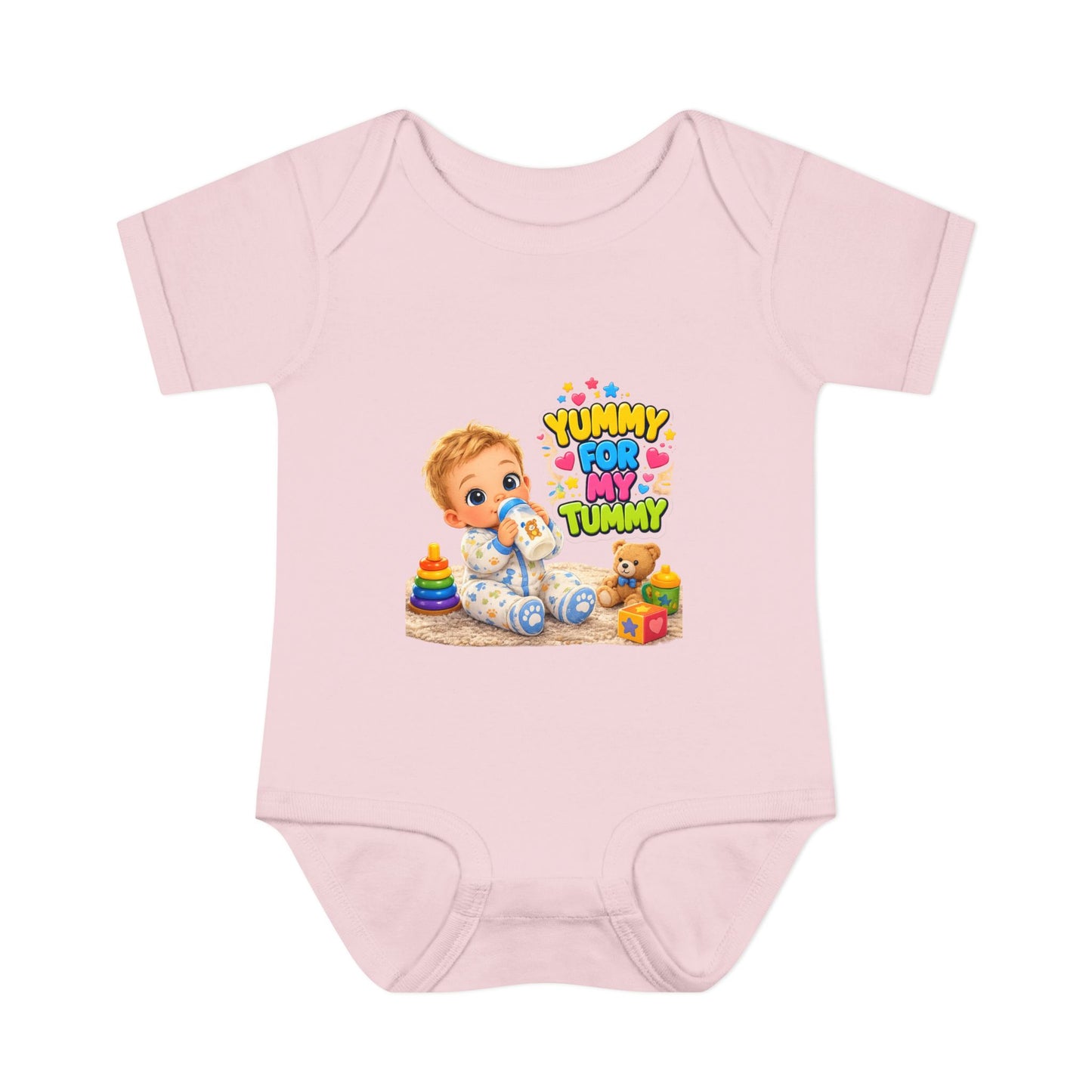 Yummy for My Tummy Baby Bodysuit — Cute Infant Feeding Onesie