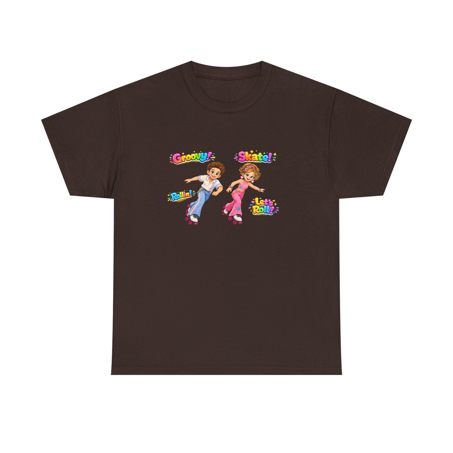 Kids Dance Party T-Shirt — "Groovy! Shake!" Retro Cartoon Kids Tee
