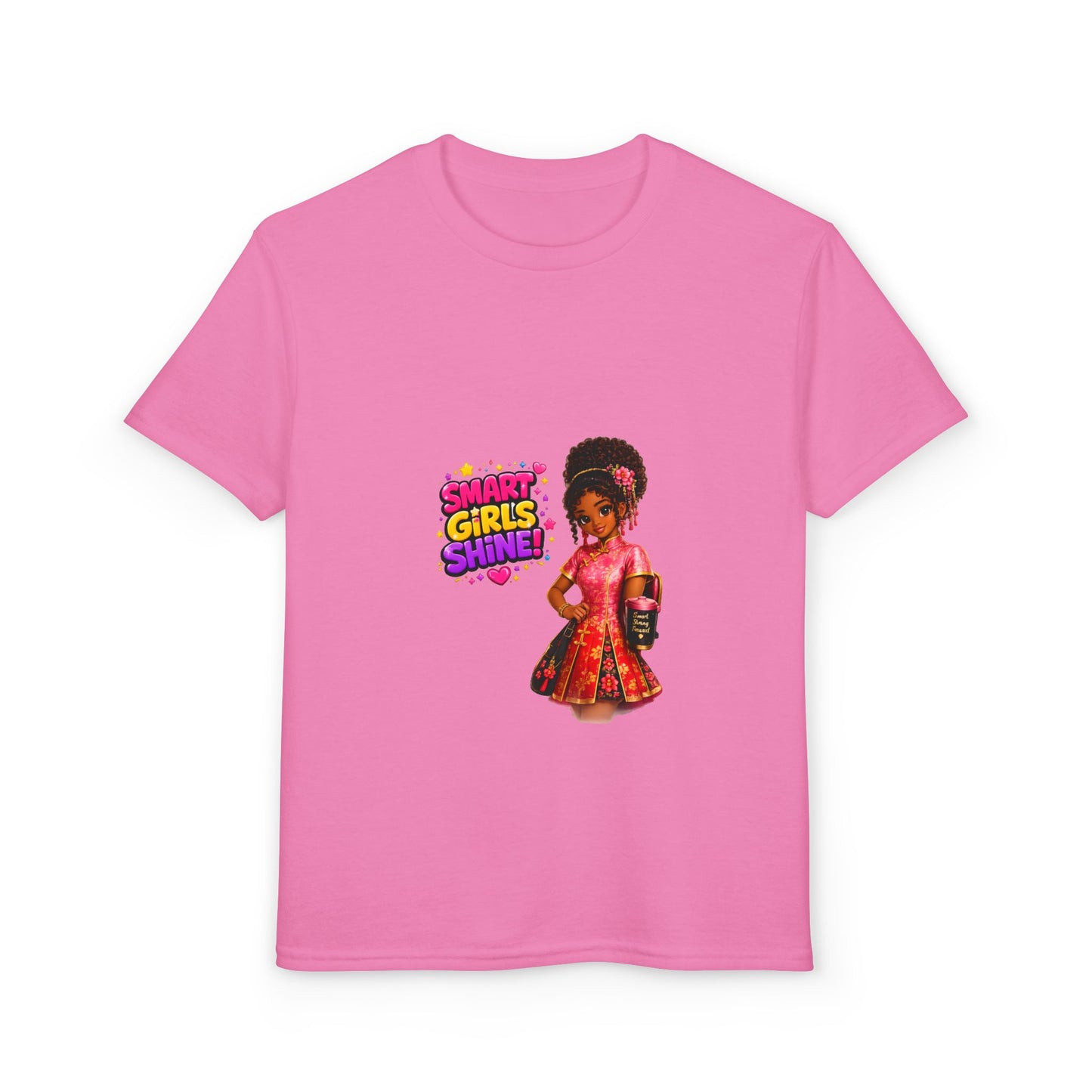Youth T-Shirt — "Smart Girls Shine" Empowerment Tee
