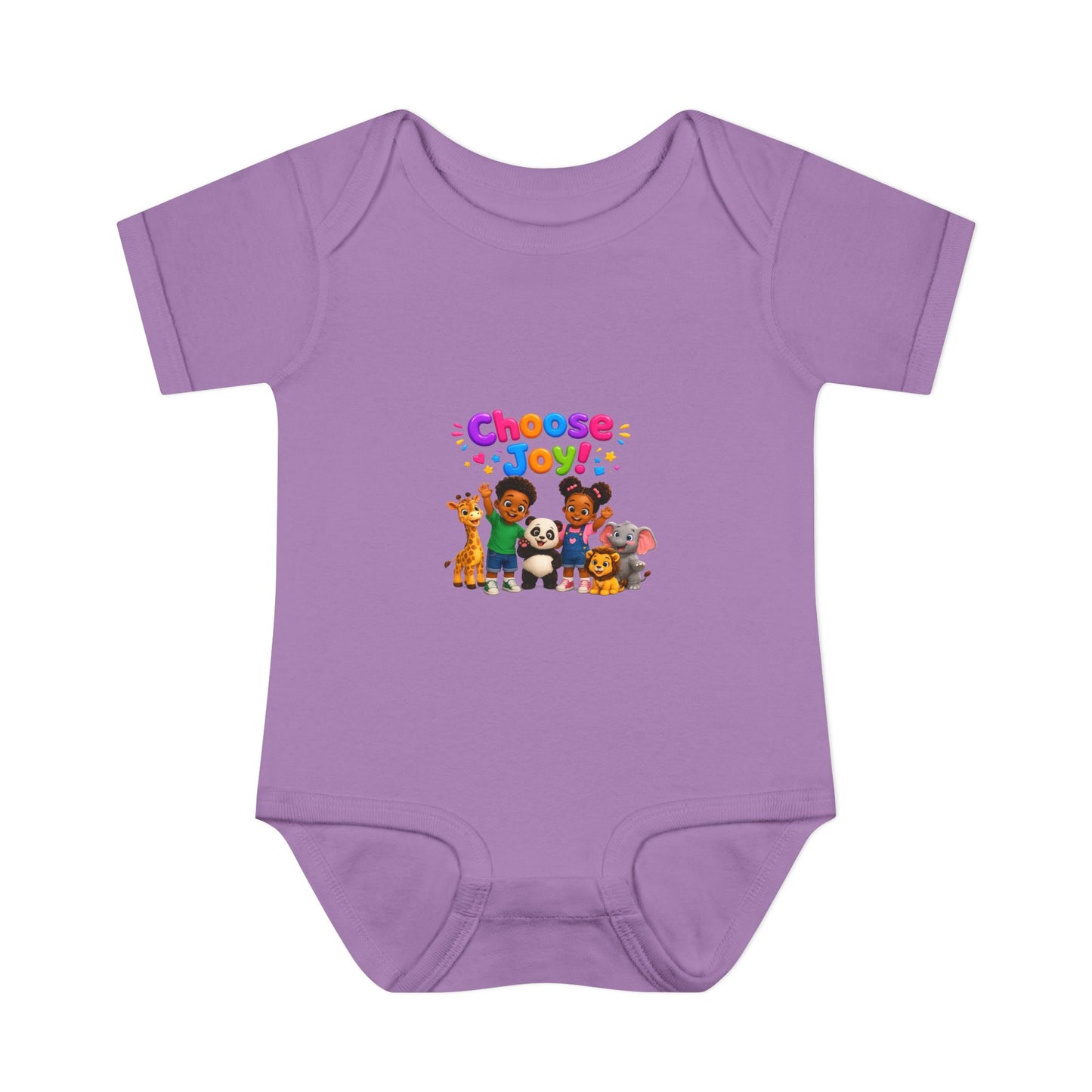 Choose Joy! Baby Bodysuit — Cute Animal Crew Infant Onesie