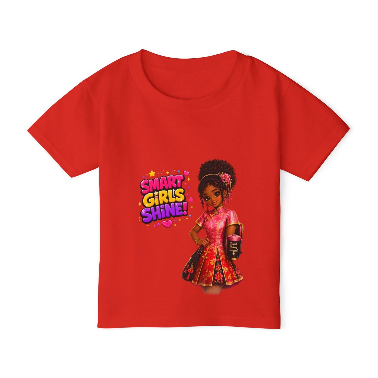 Toddler T-Shirt — "Smart Girls Shine" Empowerment Tee