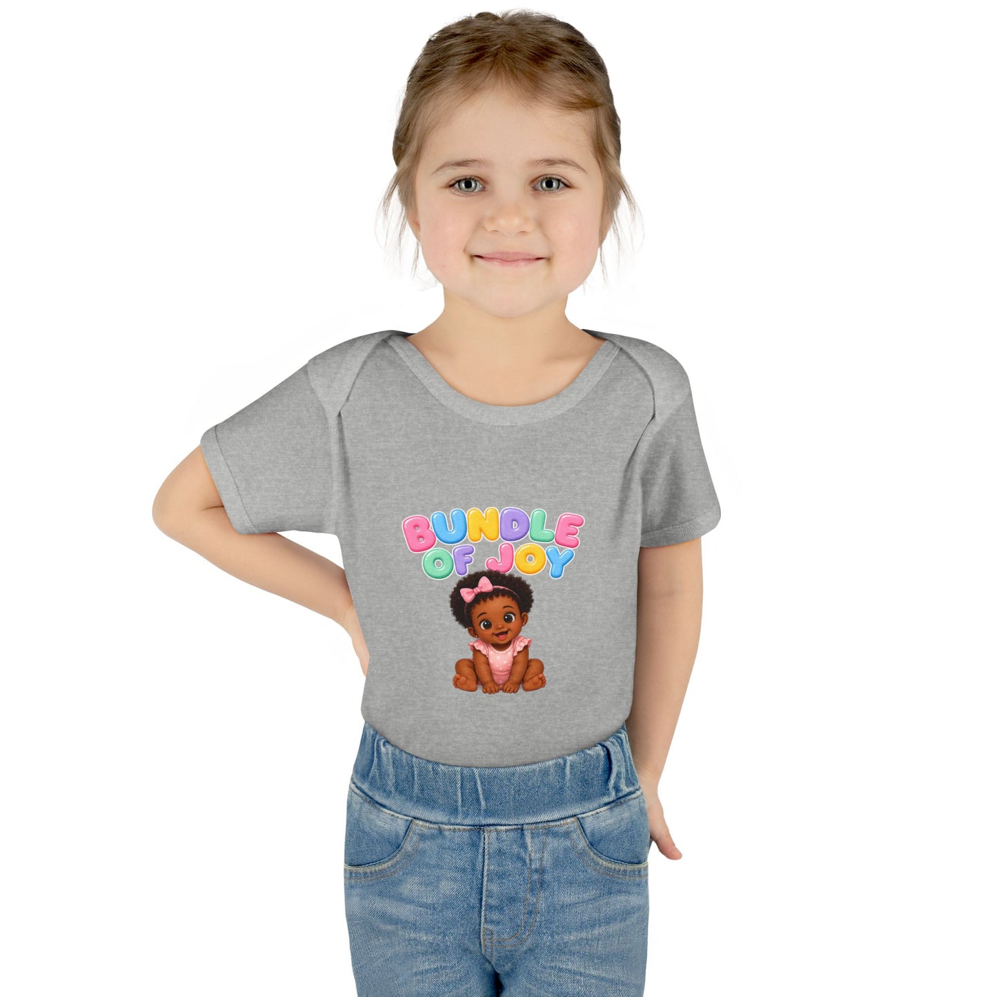 Baby Bodysuit - "Bundle of Joy" Cute African American Baby Graphic