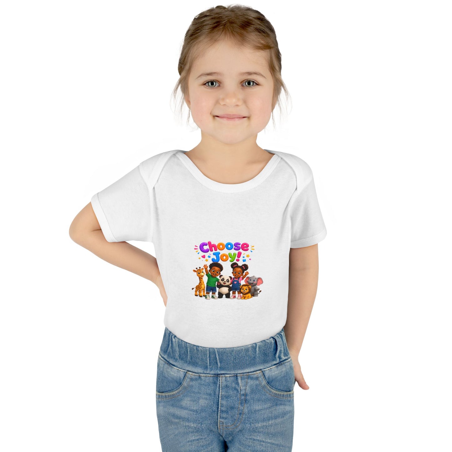 Choose Joy! Baby Bodysuit — Cute Animal Crew Infant Onesie