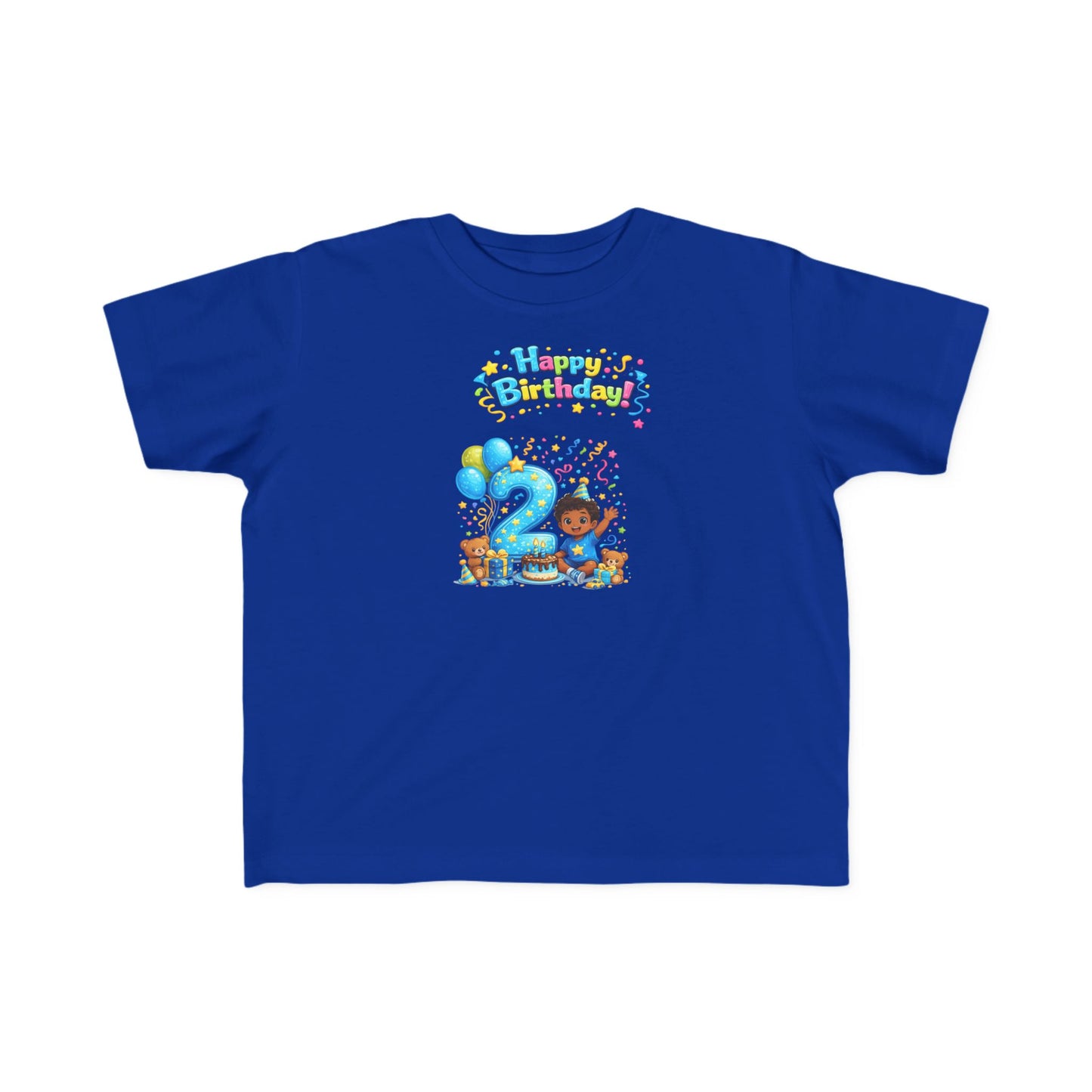 Copy of Copy of Toddler Birthday Tee — "Happy Birthday 2" Girl Balloon Party Shirt
