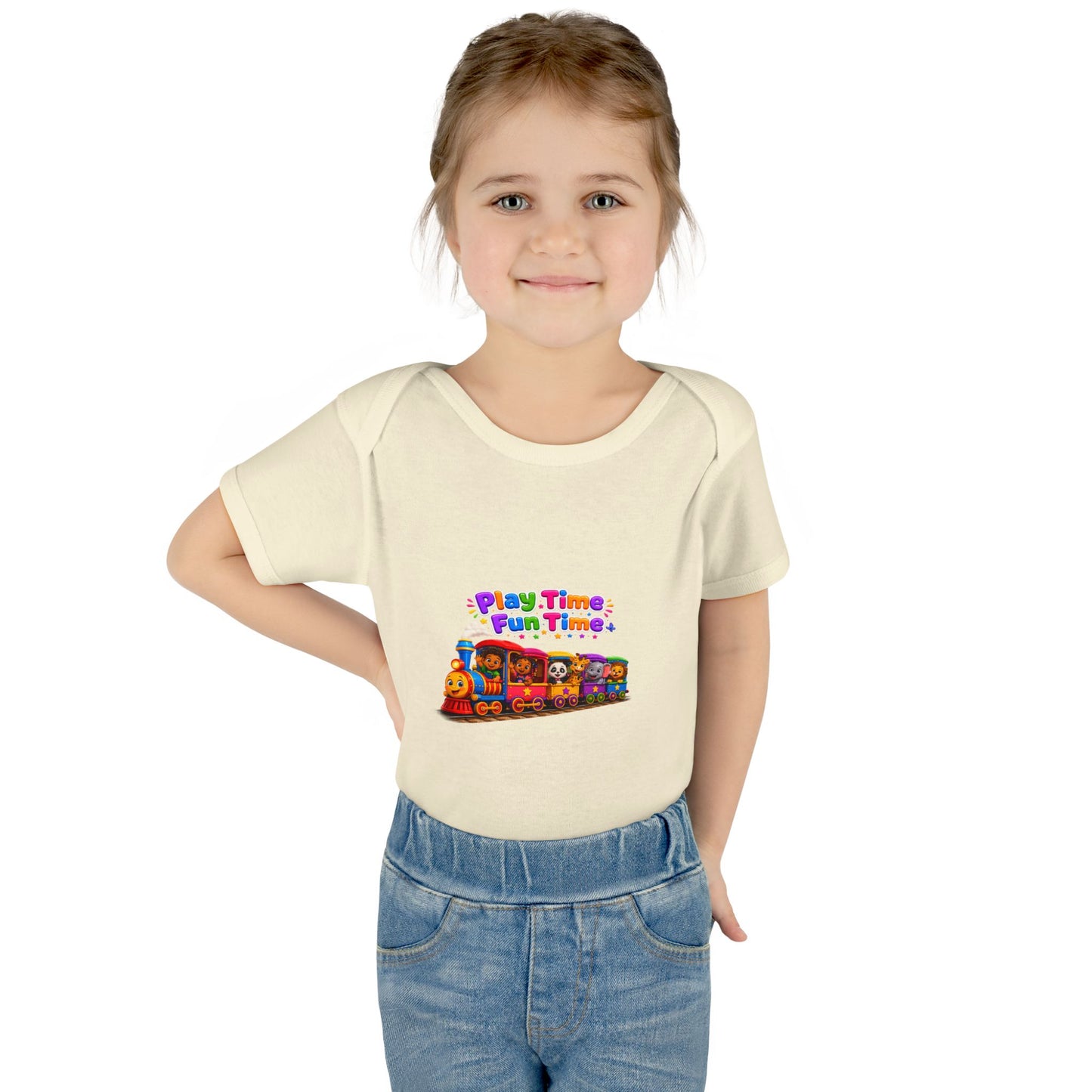 Play Time Fun Time Train Baby Bodysuit — Colorful Infant Onesie