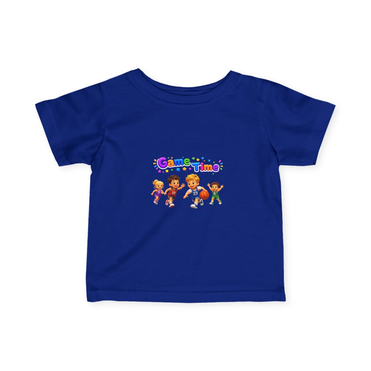 Infant Tee — "Game Time" Kids Sports Characters Graphic