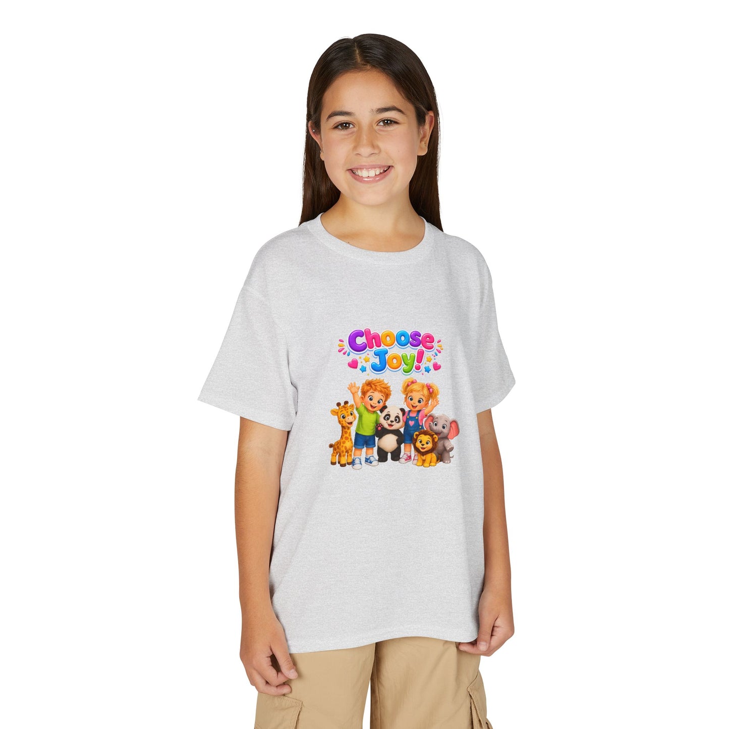 Kids T-Shirt — "Choose Joy" Cute Animal Friends Graphic