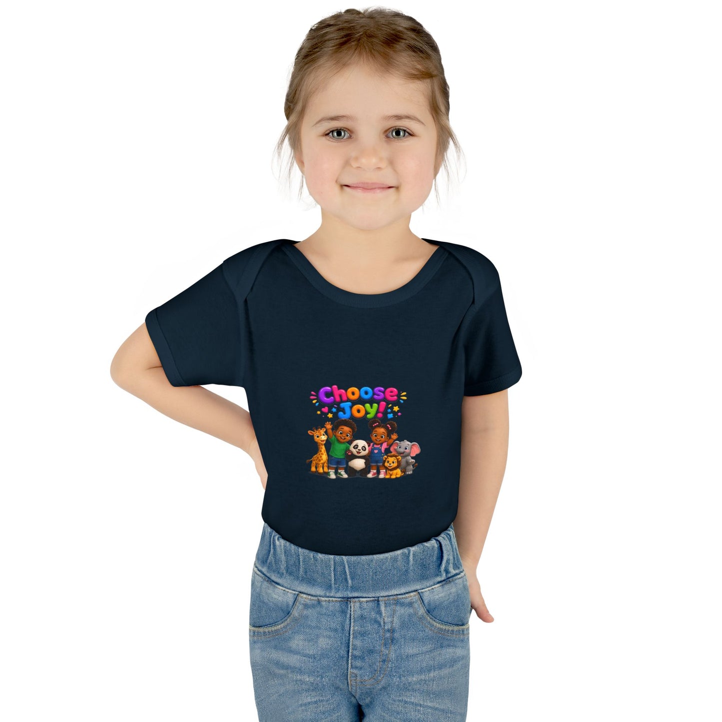 Choose Joy! Baby Bodysuit — Cute Animal Crew Infant Onesie