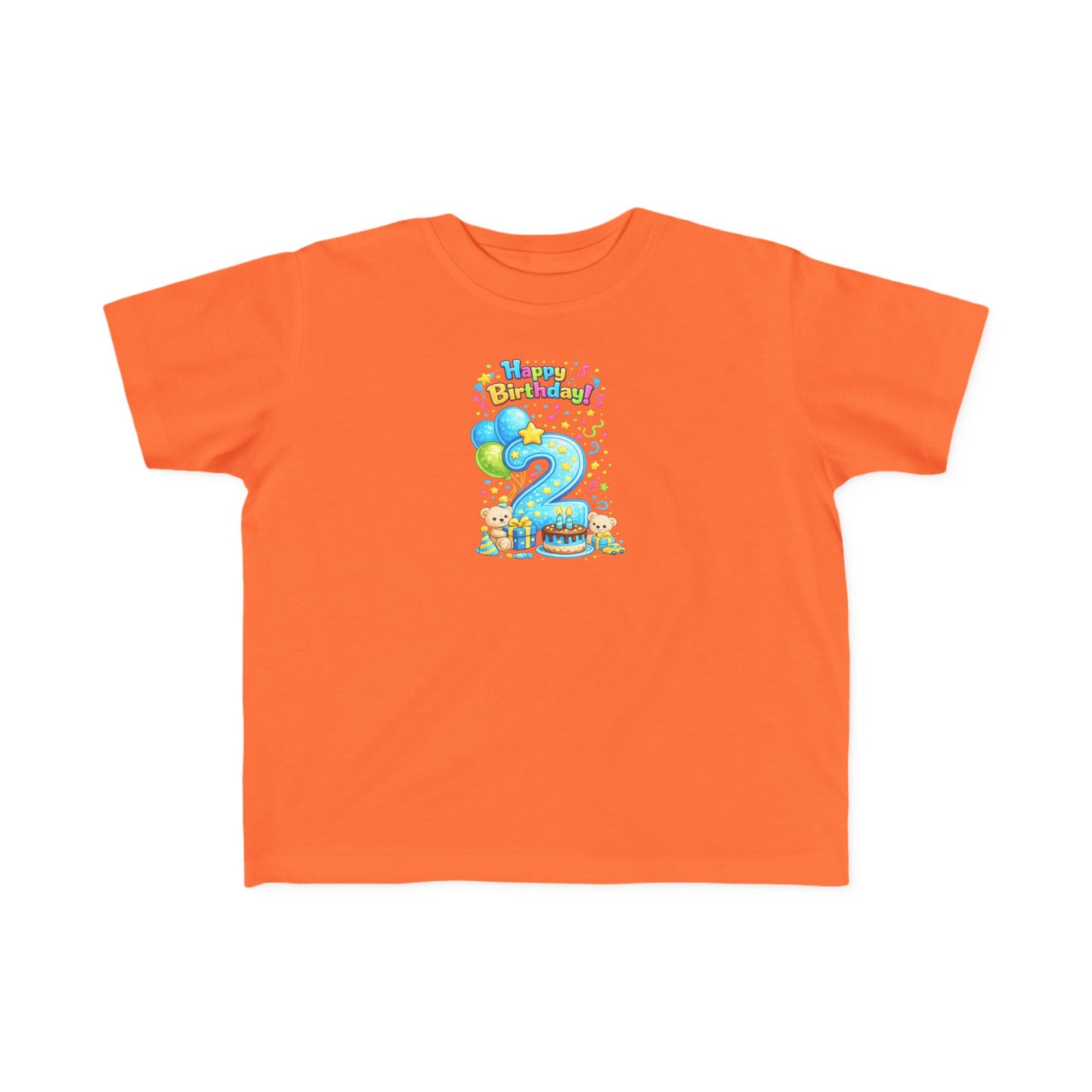 Toddler 2nd Birthday Tee — "Happy Birthday