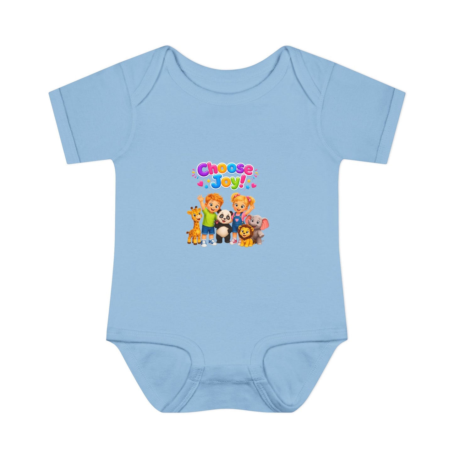 Choose Joy Baby Bodysuit — Cute Animal Crew Infant Onesie