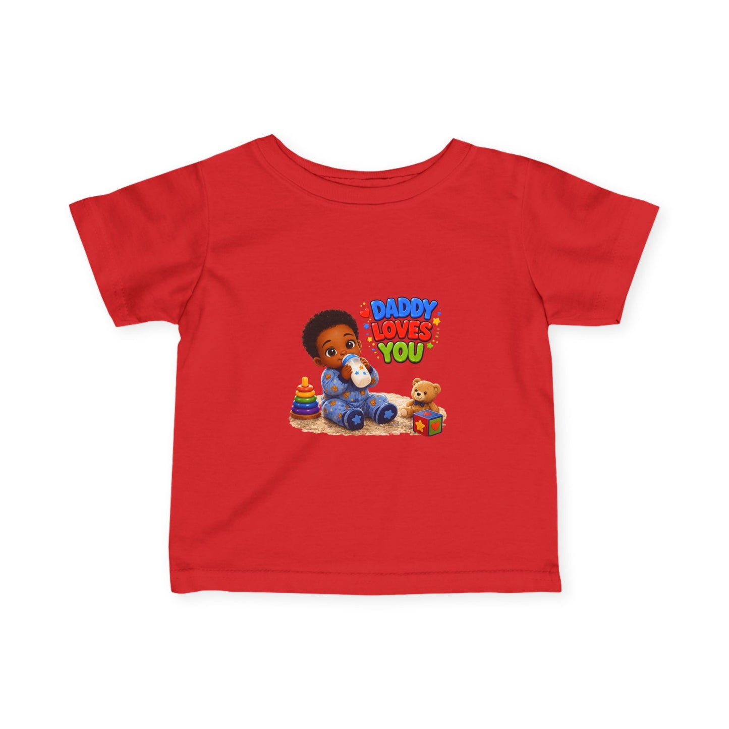 Infant Tee — "Daddy Loves You" Cute Baby Boy Graphic Shirt