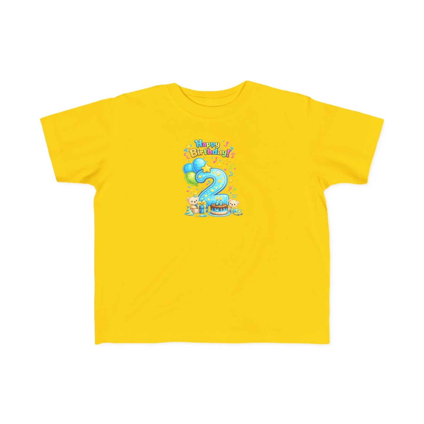Toddler 2nd Birthday Tee — "Happy Birthday