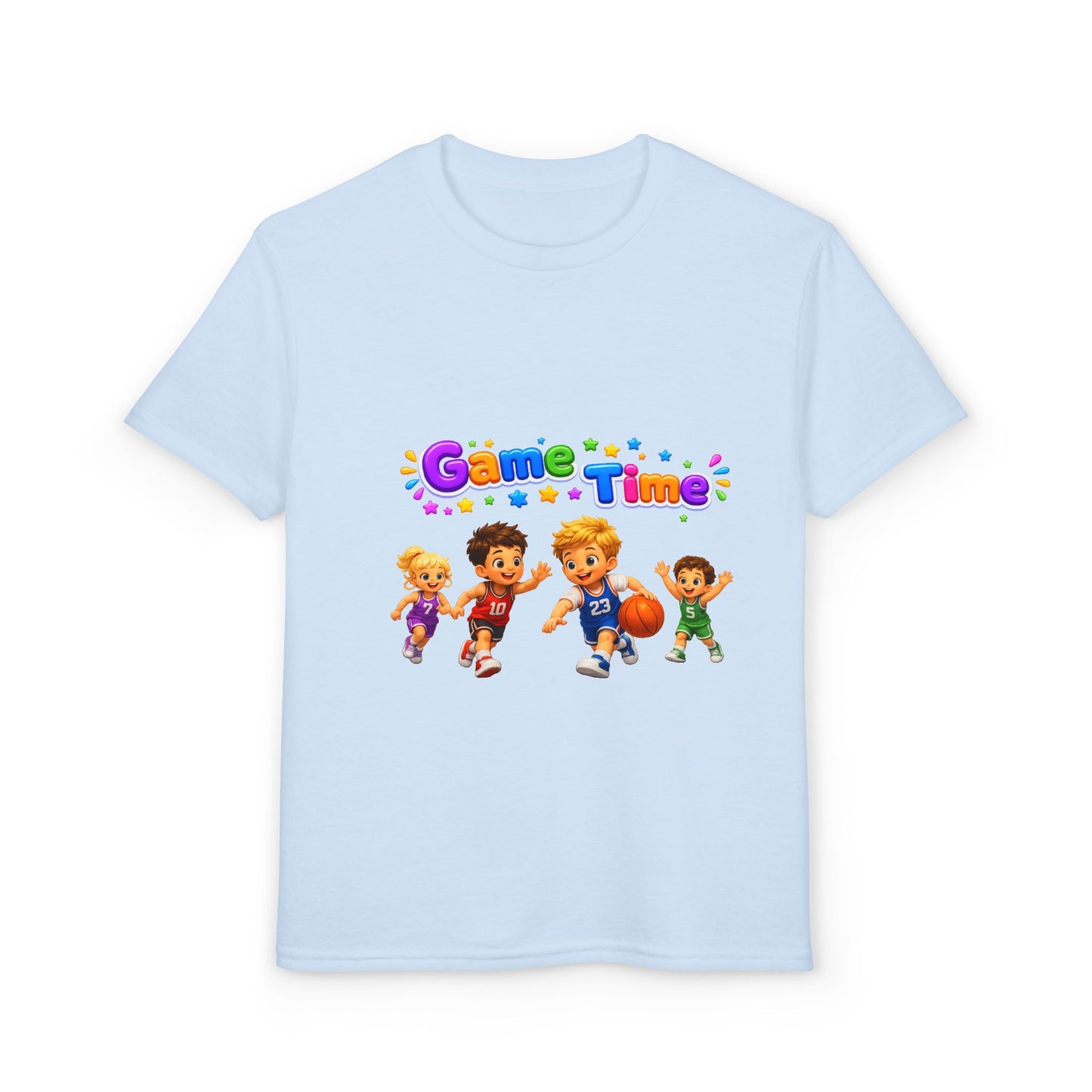 Kids T-Shirt — "Game Time" Playful Sports Graphic Tee for Boys & Girls