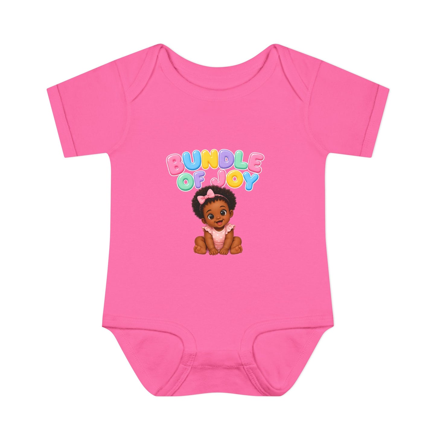 Baby Bodysuit - "Bundle of Joy" Cute African American Baby Graphic