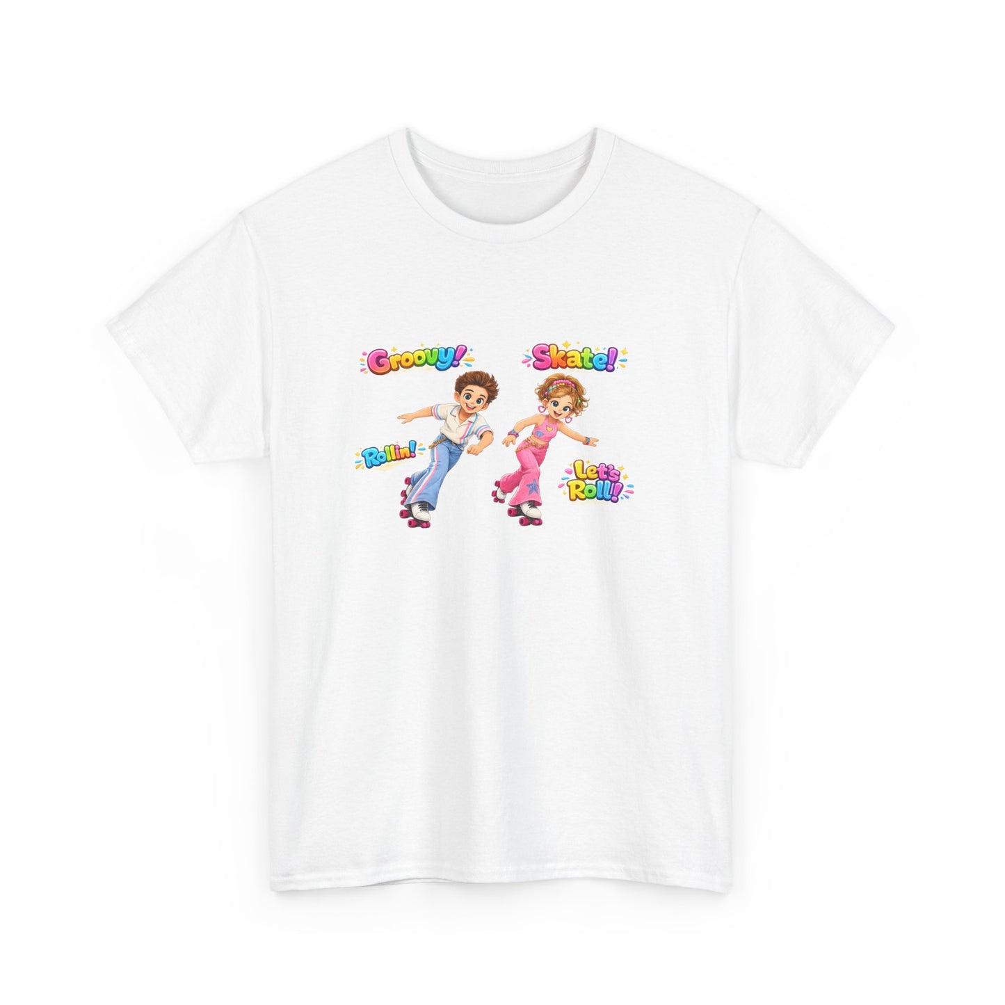 Kids Dance Party T-Shirt — "Groovy! Shake!" Retro Cartoon Kids Tee