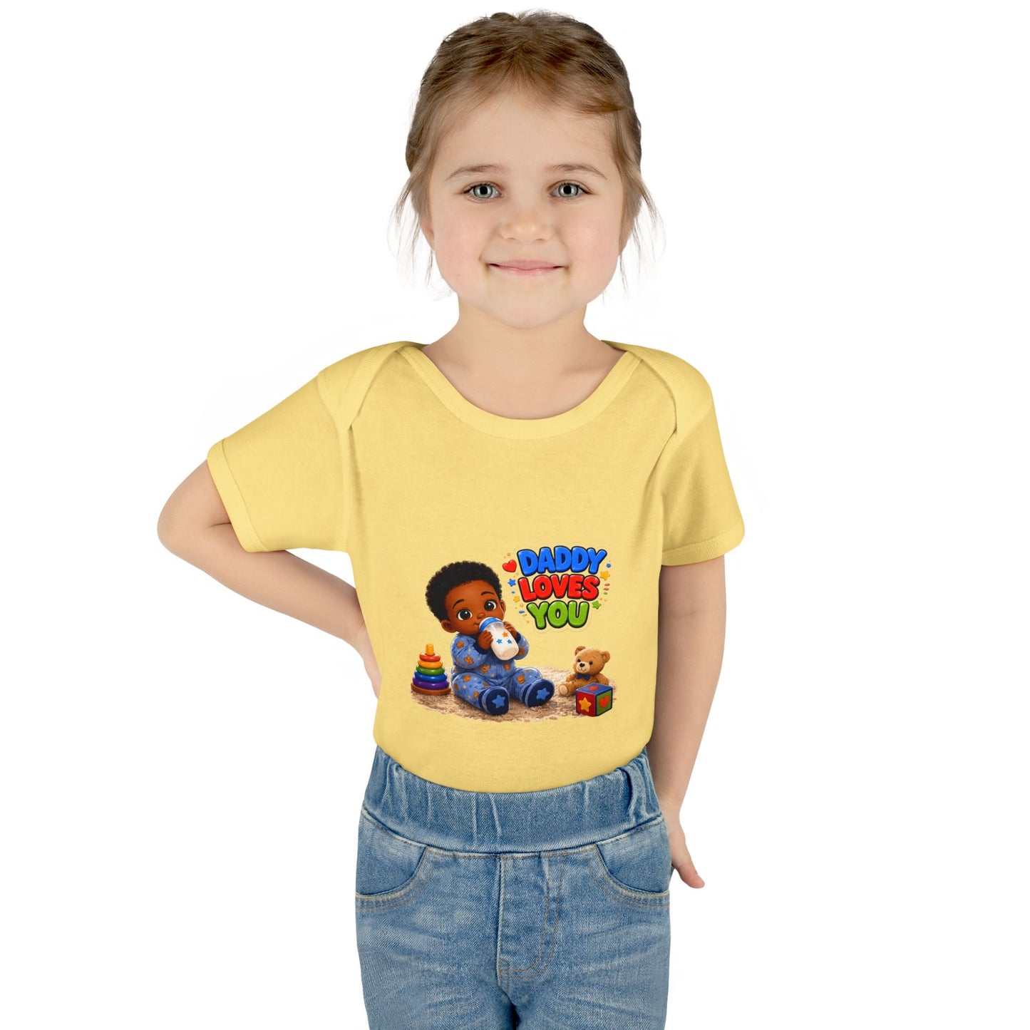 Daddy Loves You Infant Bodysuit — Cute Baby Boy Onesie with Toys Graphic