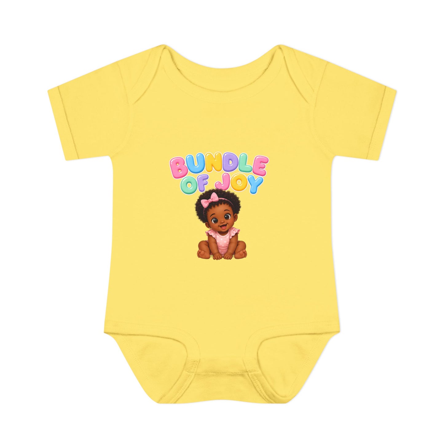 Baby Bodysuit - "Bundle of Joy" Cute African American Baby Graphic
