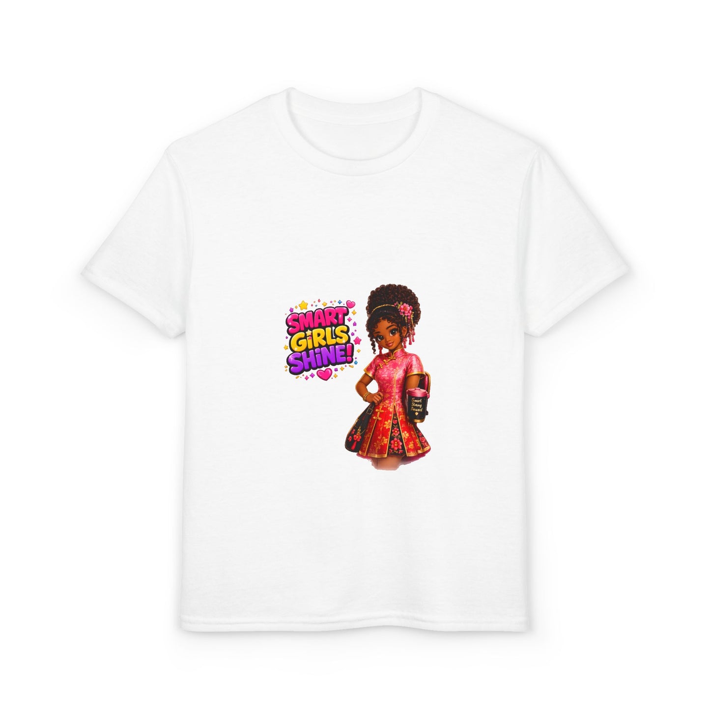 Youth T-Shirt — "Smart Girls Shine" Empowerment Tee