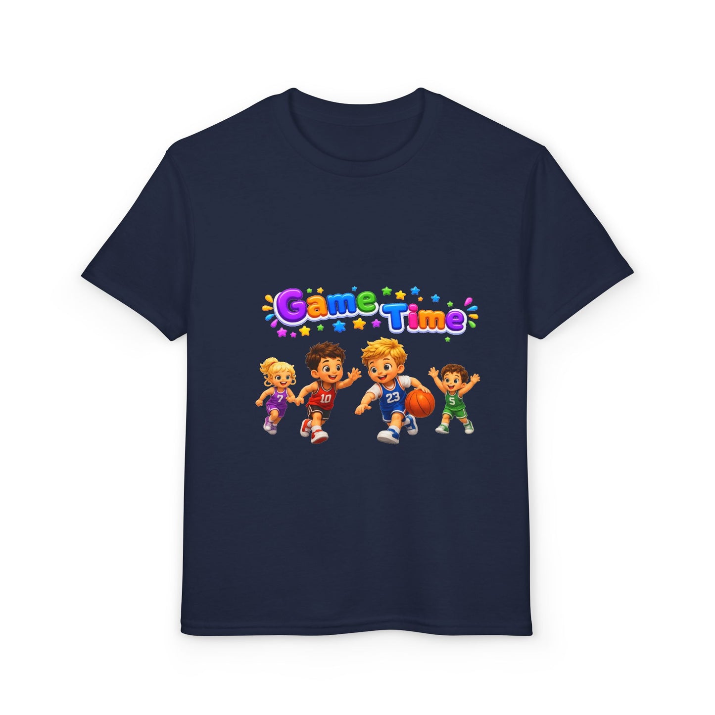 Kids T-Shirt — "Game Time" Playful Sports Graphic Tee for Boys & Girls