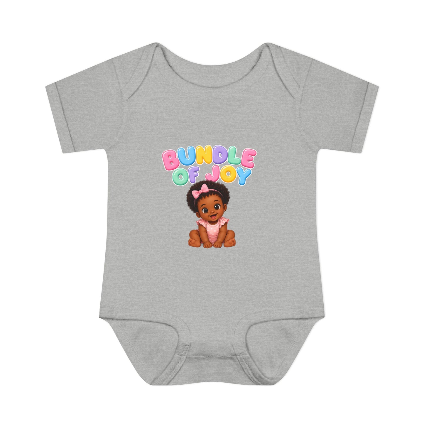 Baby Bodysuit - "Bundle of Joy" Cute African American Baby Graphic