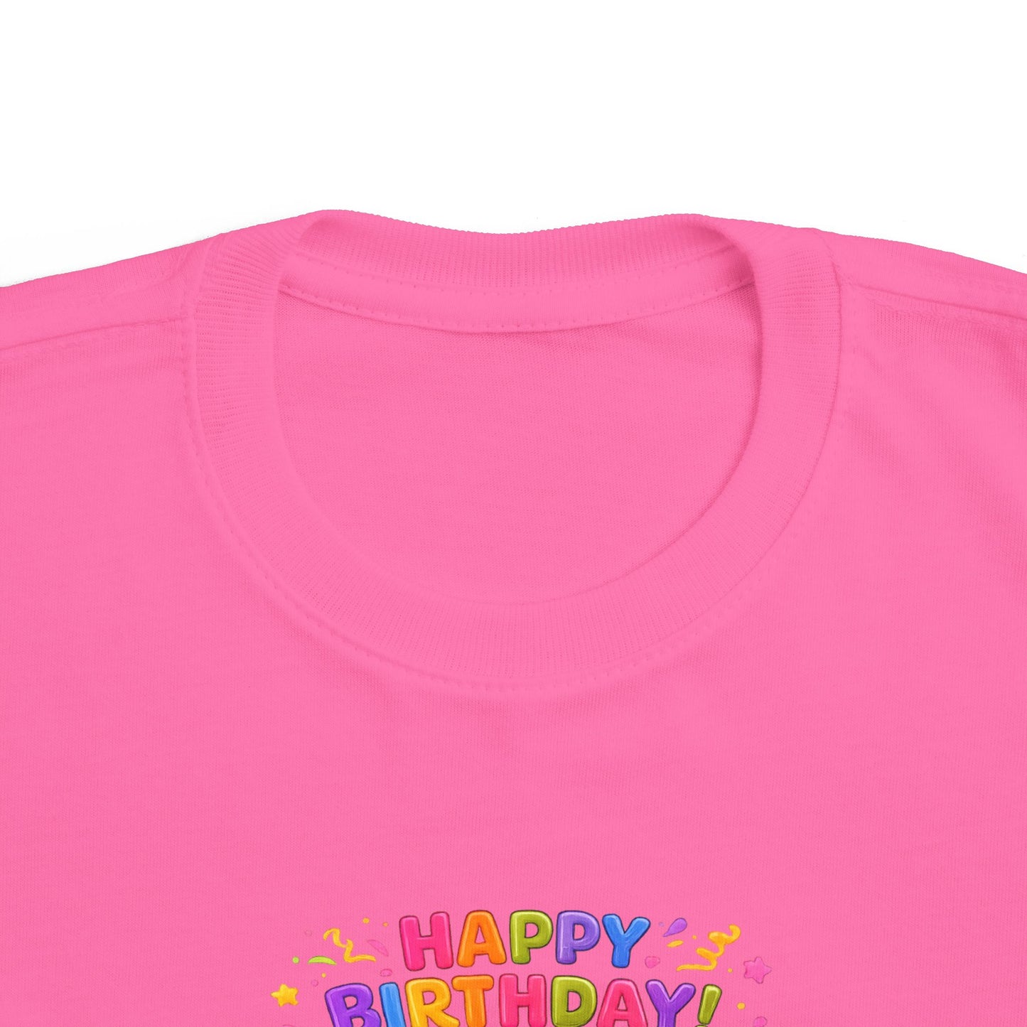Toddler Birthday Tee — "Happy Birthday 2" Girl Balloon Party Shirt