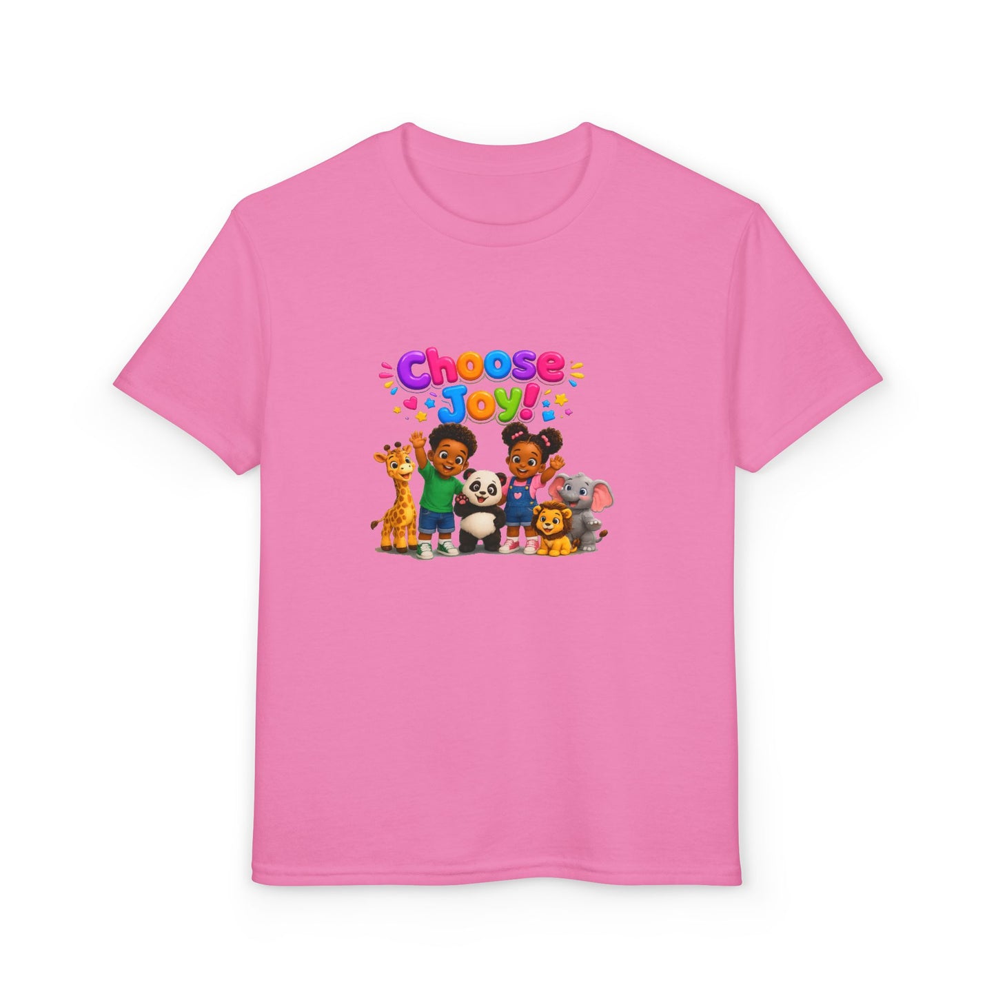 Kids T-Shirt — "Choose Joy" Cute Animal Friends Graphic Tee