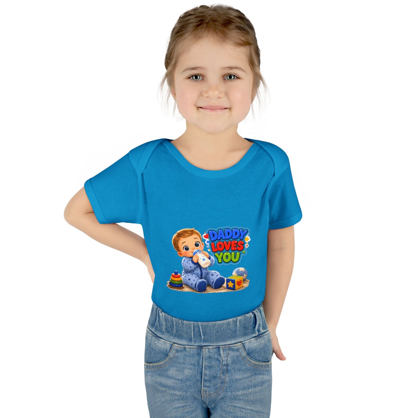 Infant Bodysuit — "Daddy Loves You" Cute Baby Graphic Onesie