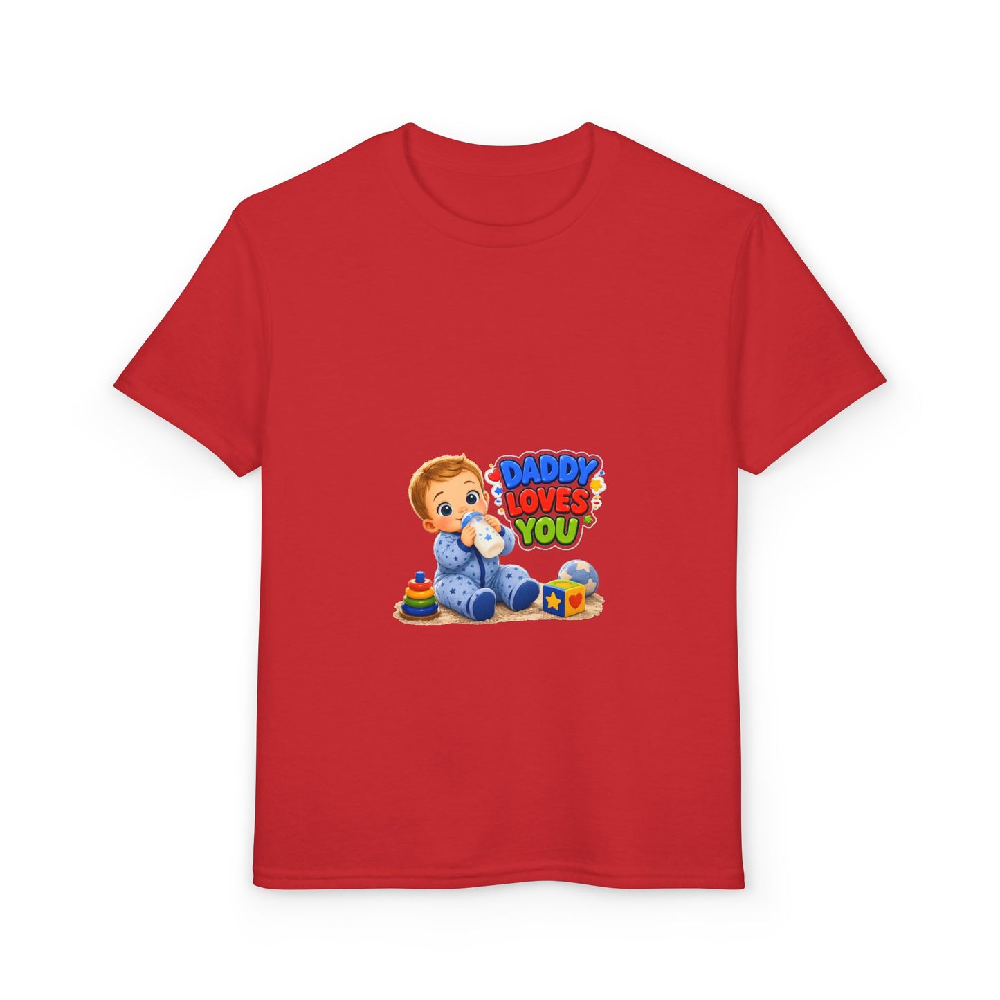 Daddy Loves You Youth T‑Shirt — Cute Baby & Toys Graphic