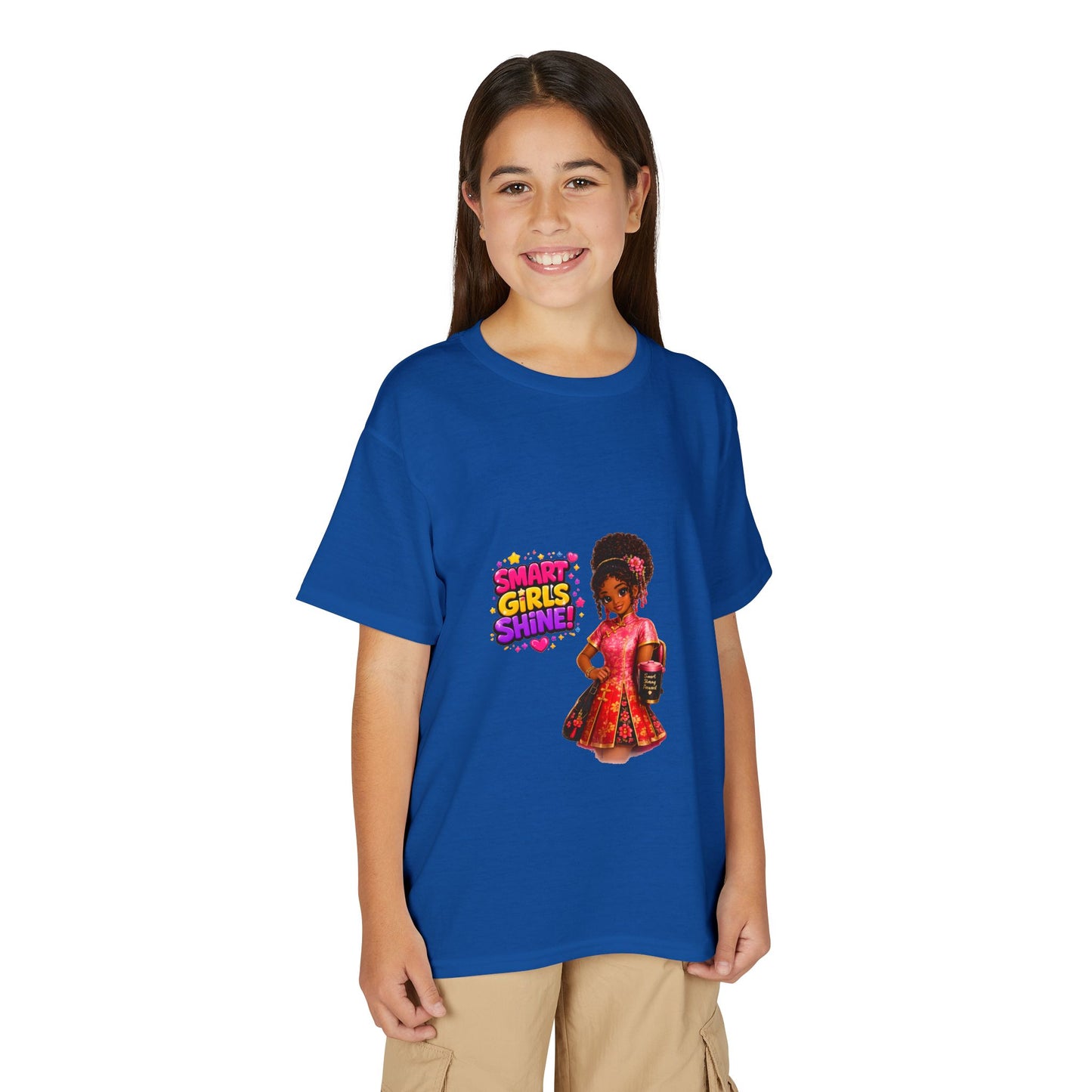Youth T-Shirt — "Smart Girls Shine" Empowerment Tee