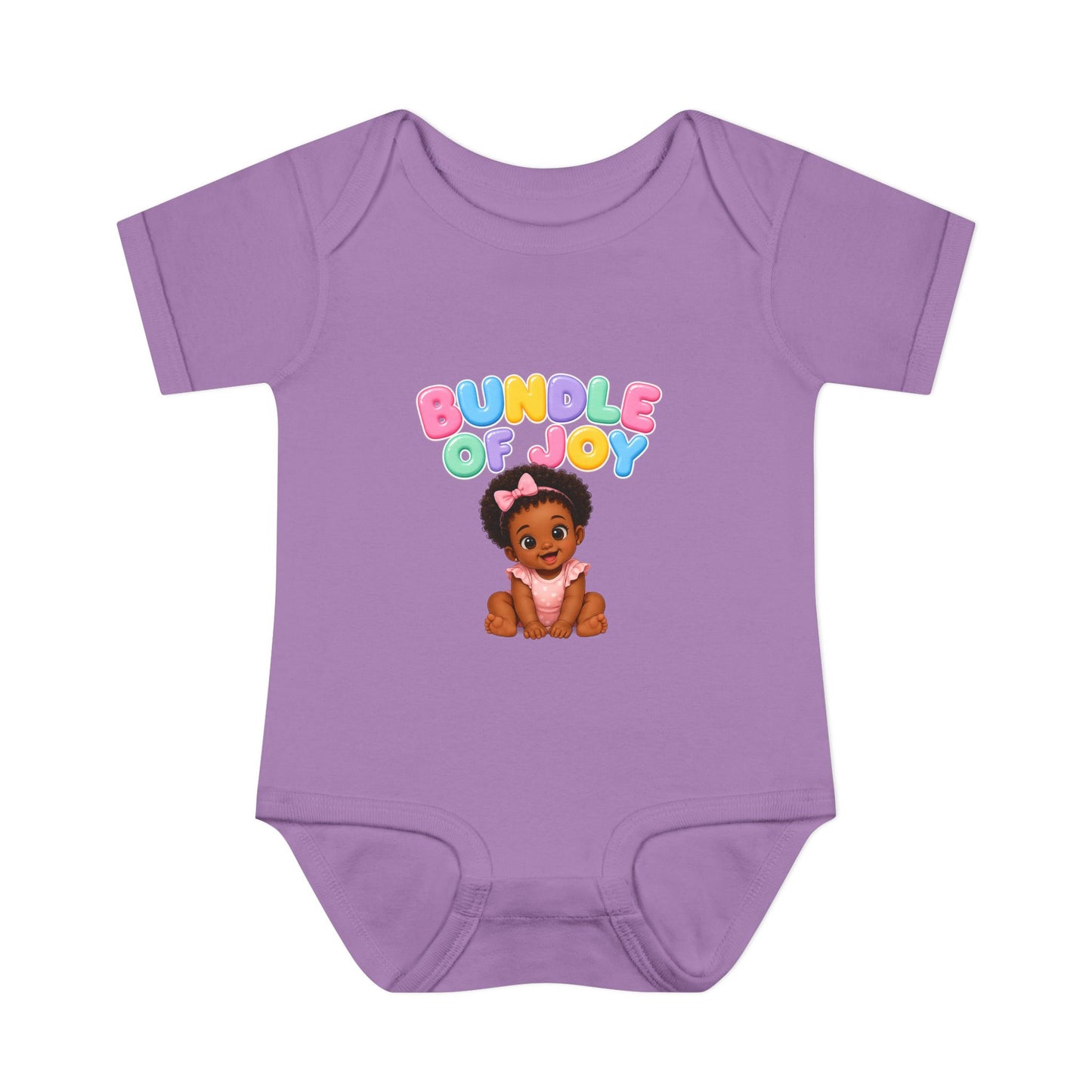 Baby Bodysuit - "Bundle of Joy" Cute African American Baby Graphic