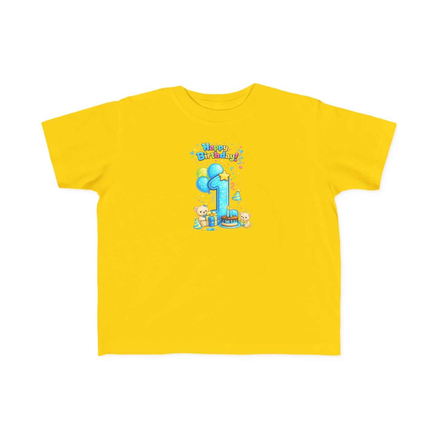 Toddler 1st  Birthday Tee — "Happy Birthday
