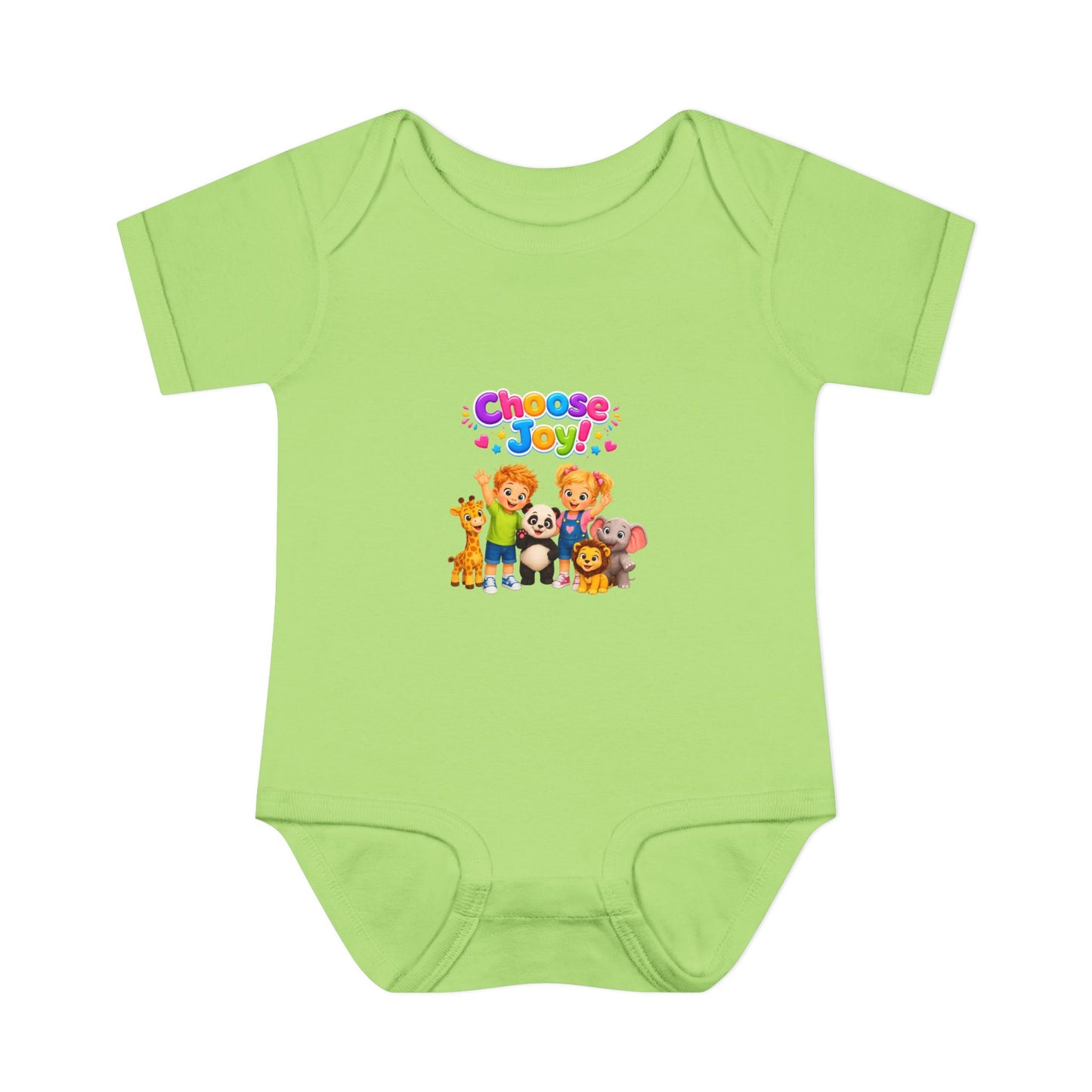 Choose Joy Baby Bodysuit — Cute Animal Crew Infant Onesie