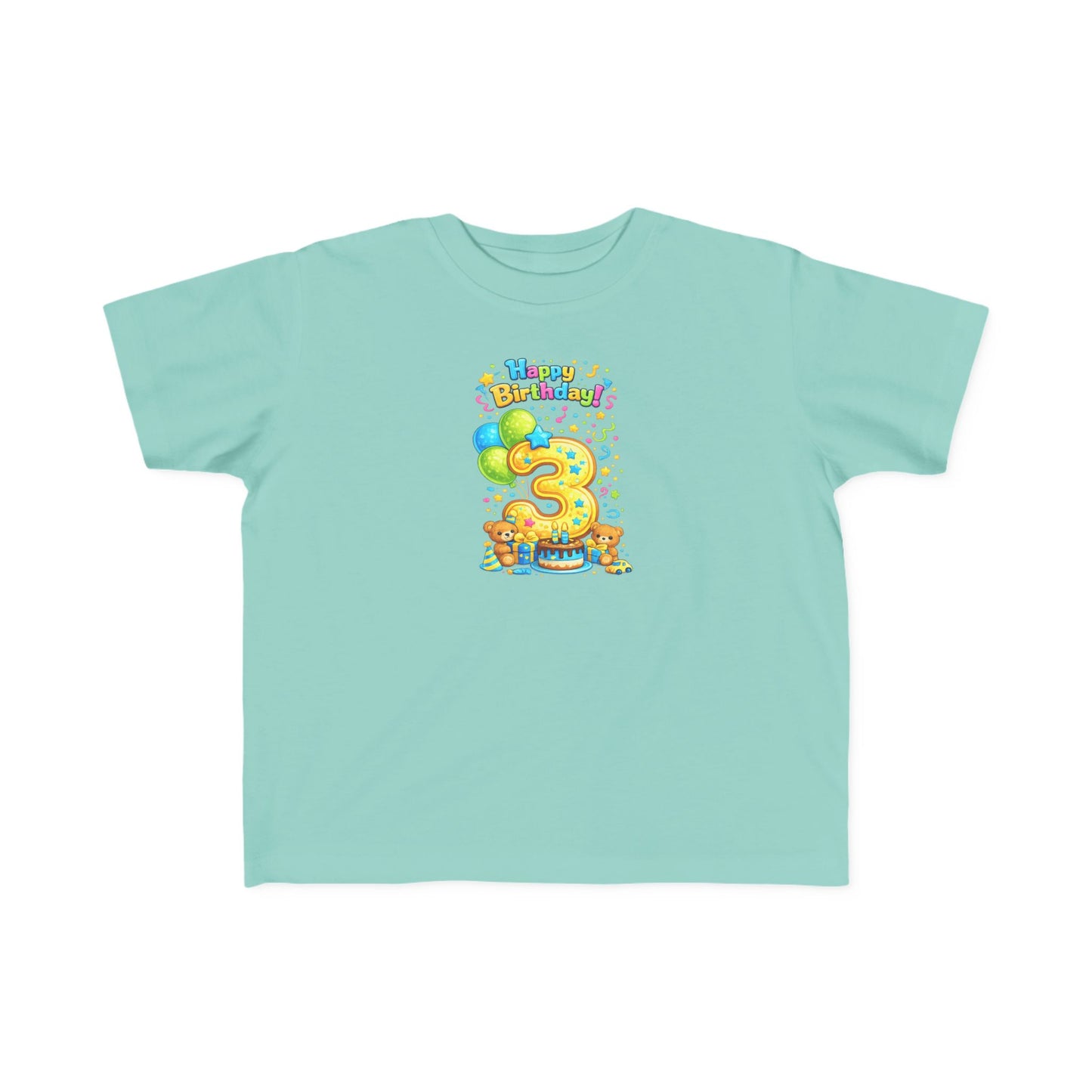 Copy of Toddler 3rd Birthday Tee — "Happy Birthday