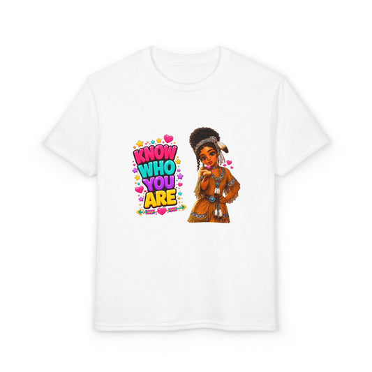 Know Who You Are Youth T‑Shirt — Empowering Girl Graphic Tee