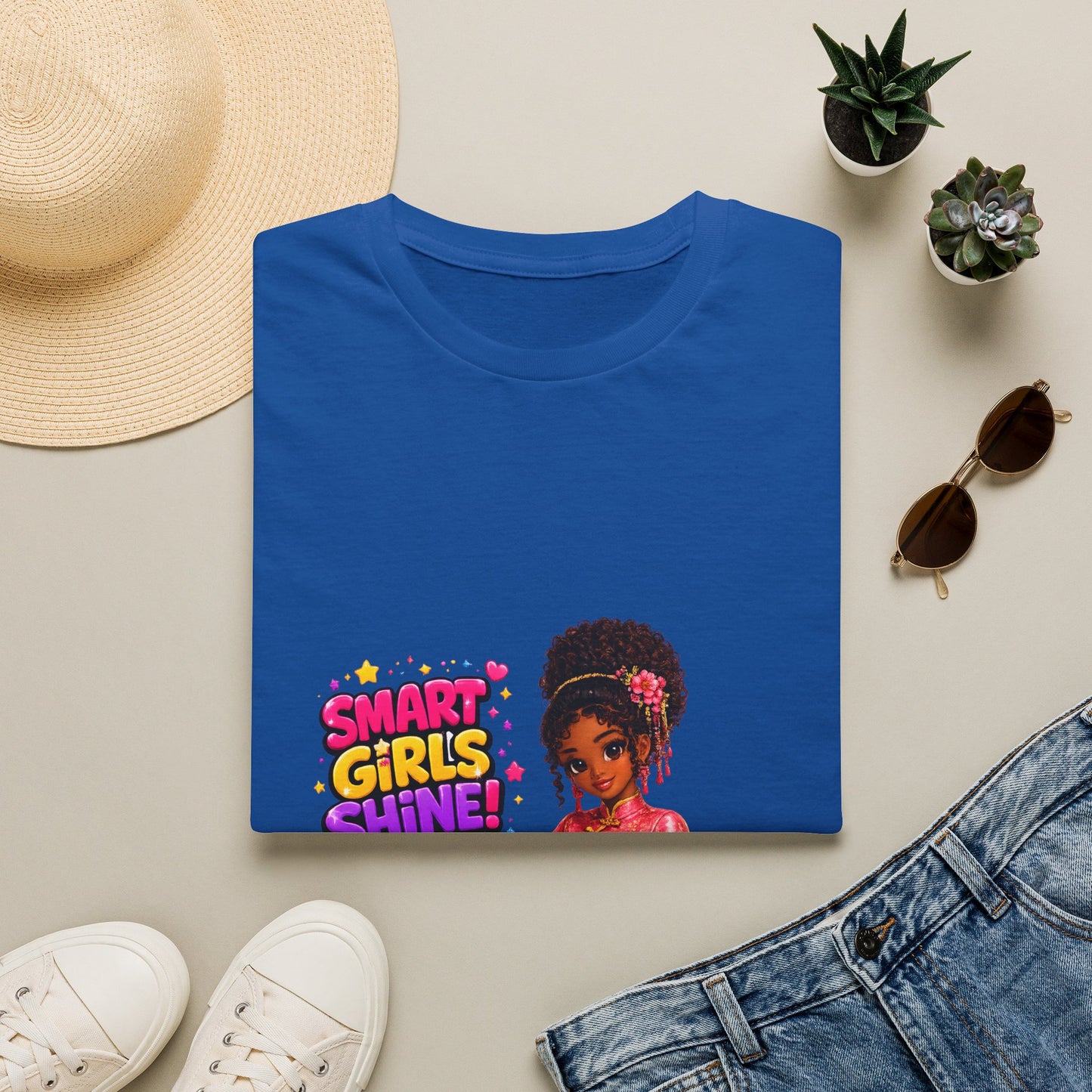 Smart Girls Shine! T-Shirt — Empowering Girl Power Graphic Tee
