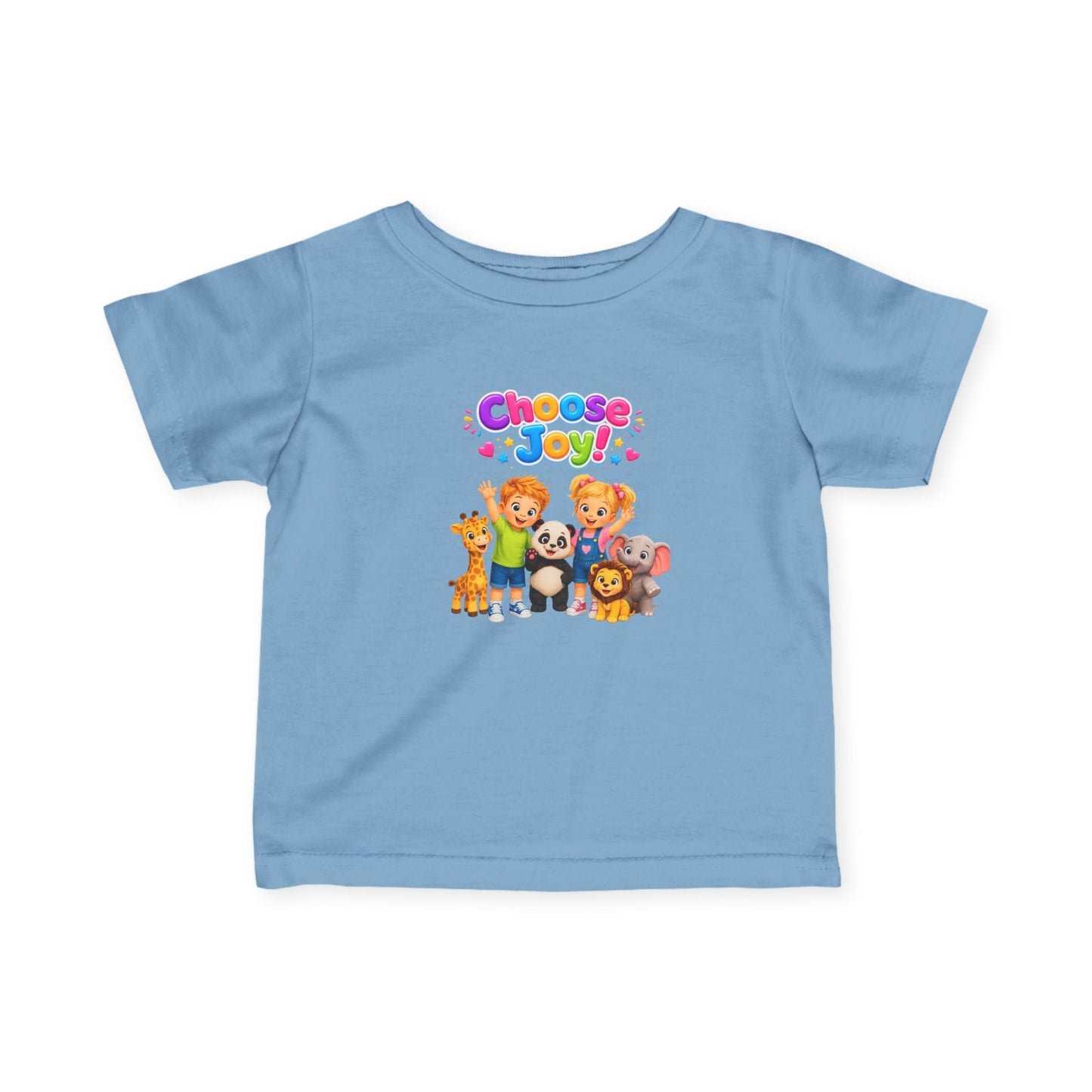 Infant Tee — "Choose Joy" Cute Animal Crew Baby T-Shirt