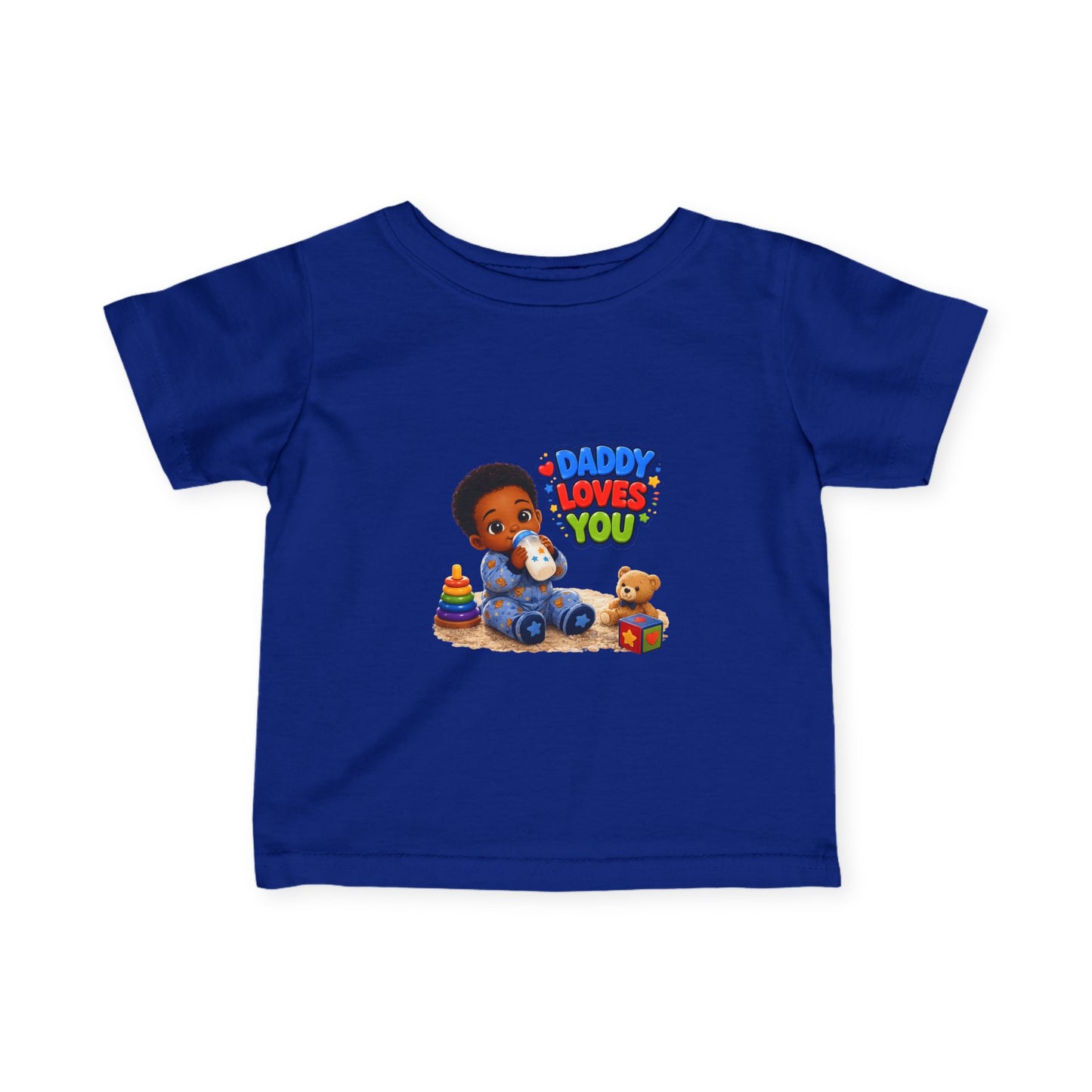 Infant Tee — "Daddy Loves You" Cute Baby Boy Graphic Shirt